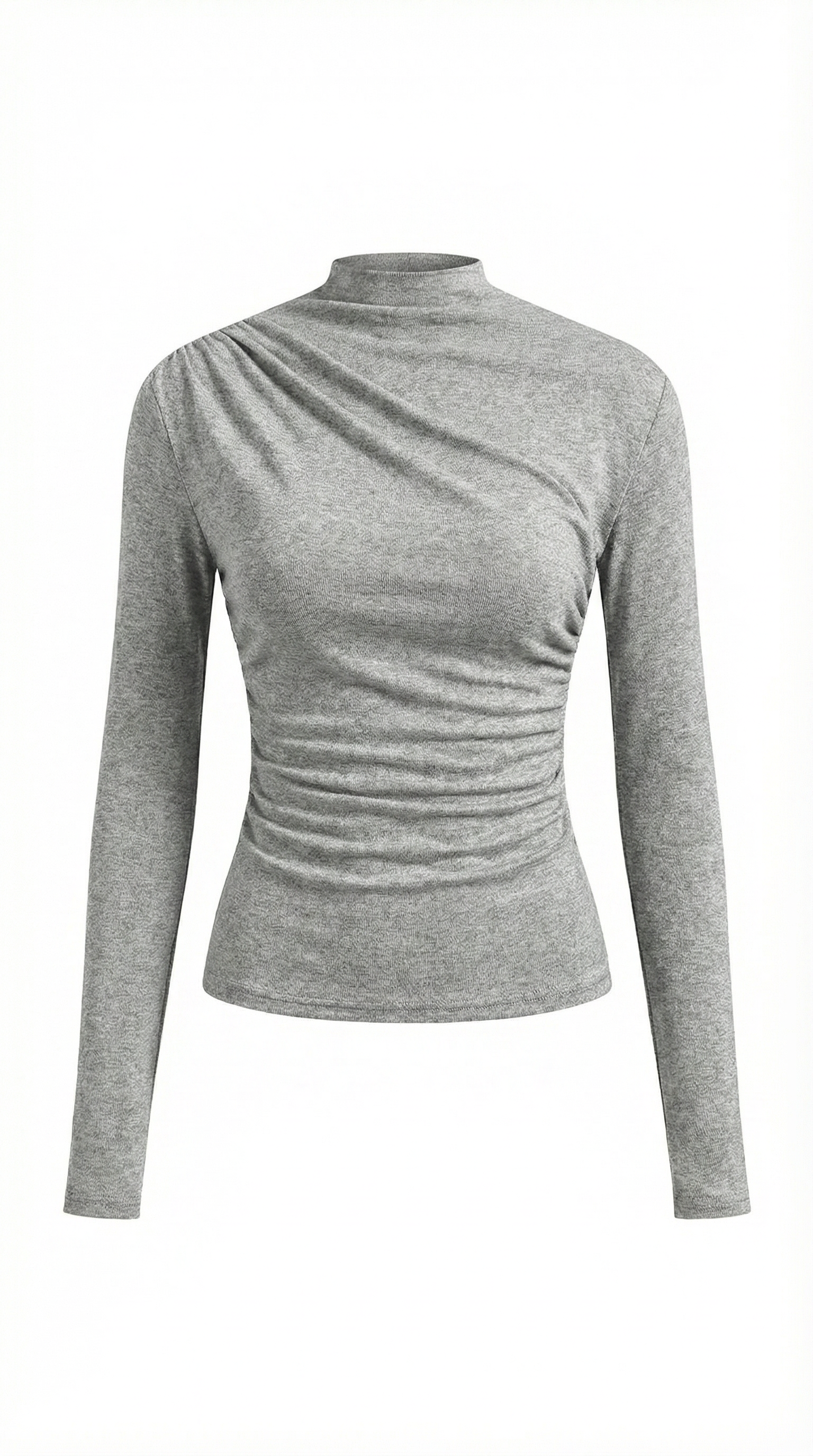 Ruched Long Sleeve Fitted Top