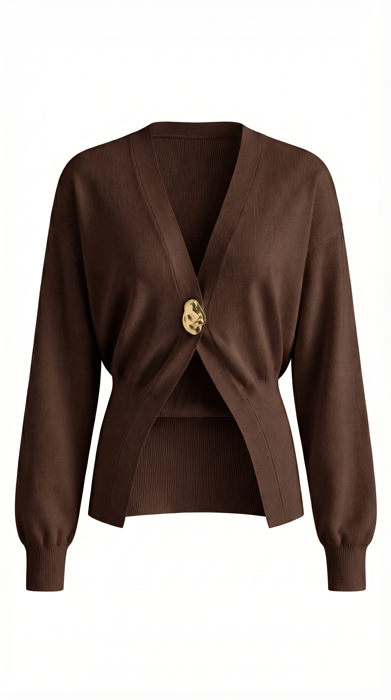 Gold Button Knit Cardigan