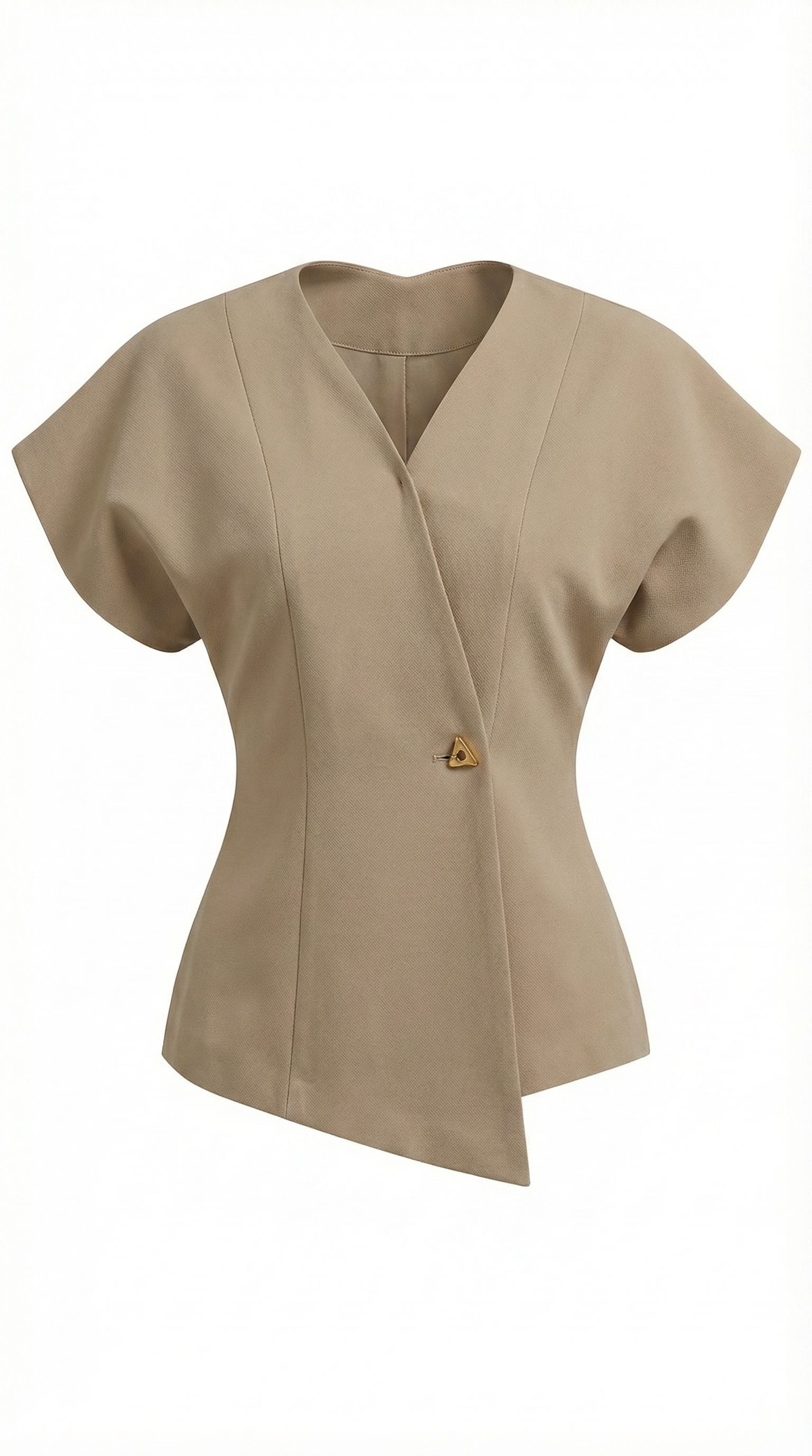 V-Neck Button Front Blouse