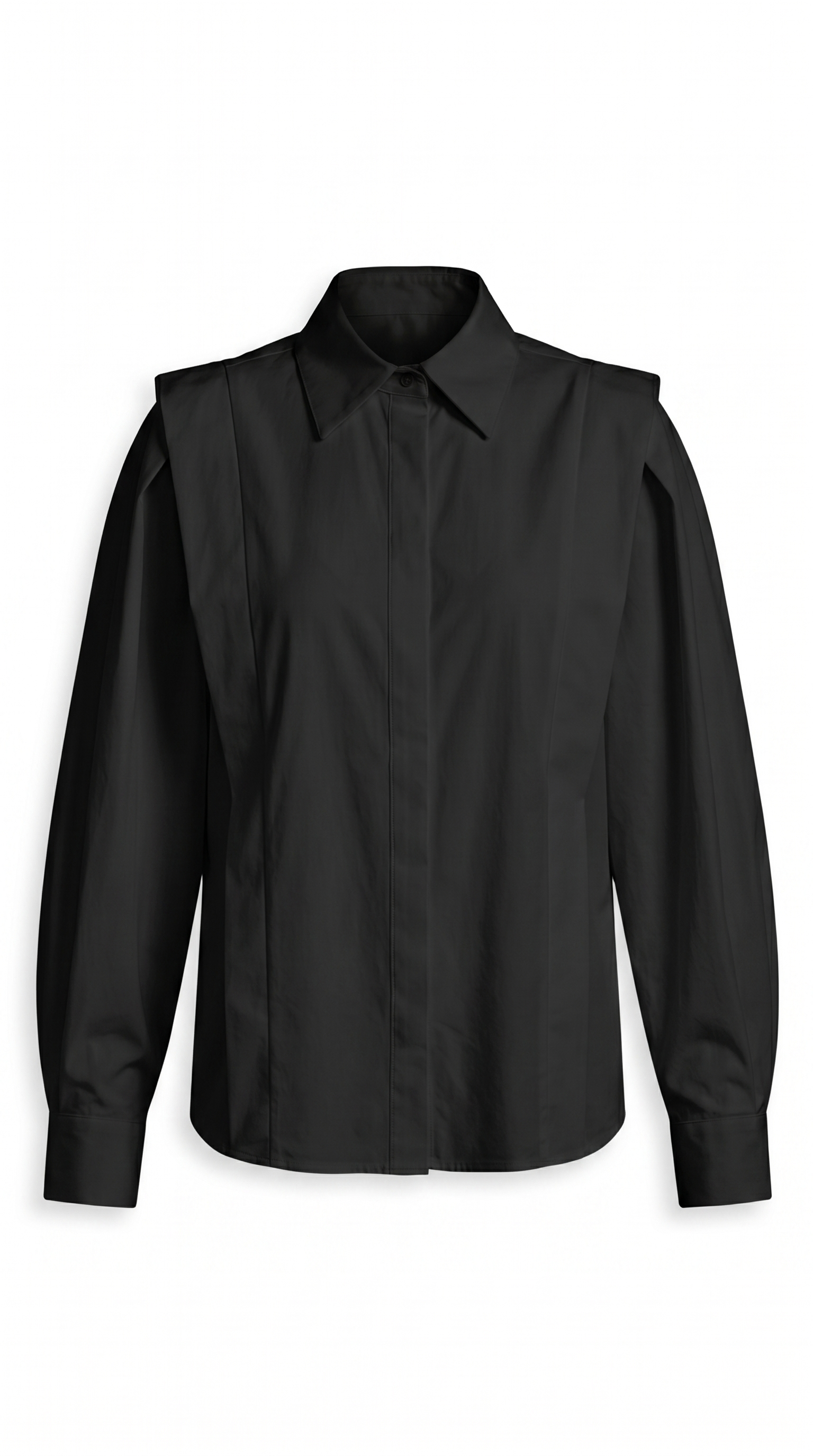 Oversized Cotton Collared Button-Up Shirt