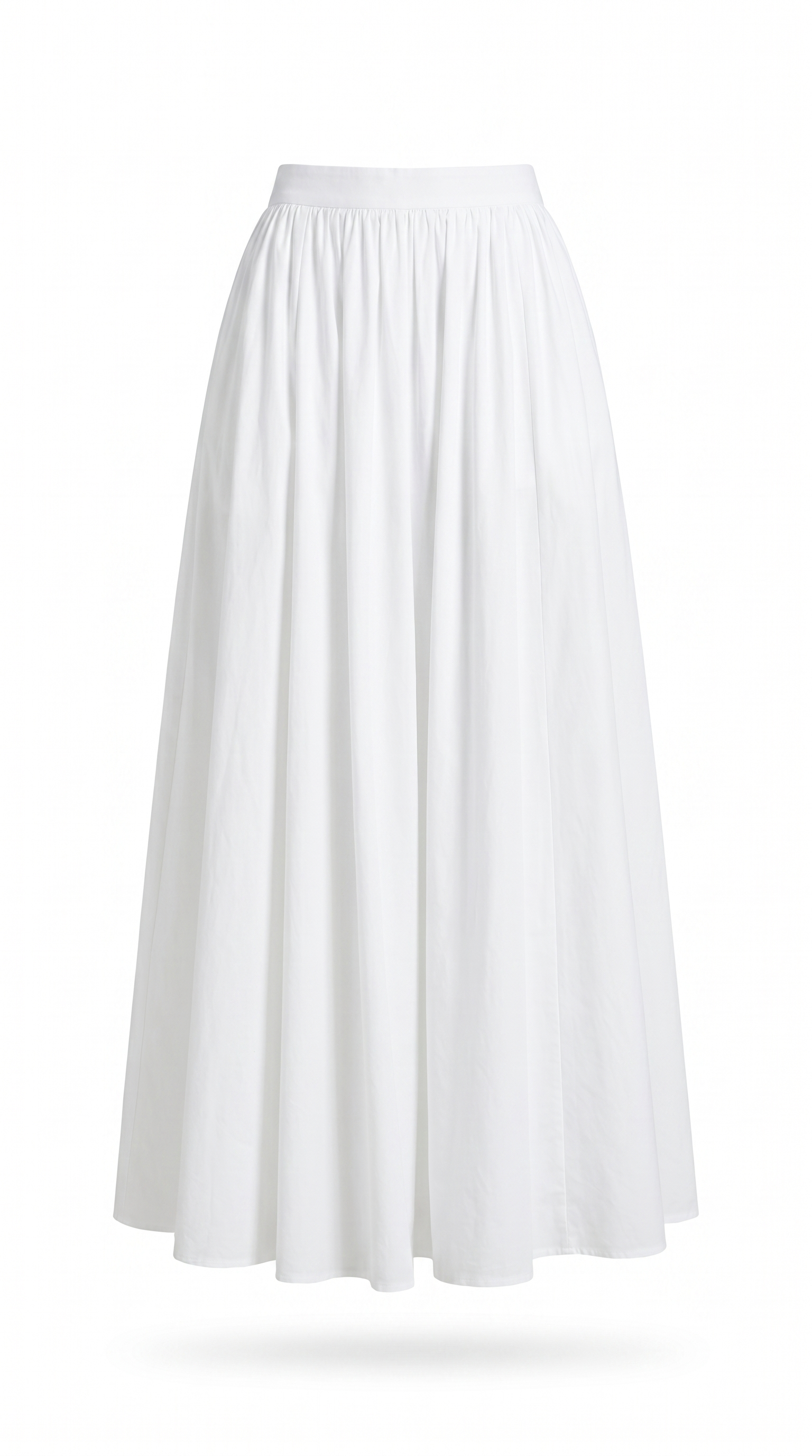 High-Waist Linen Blend Pleated Maxi Skirt