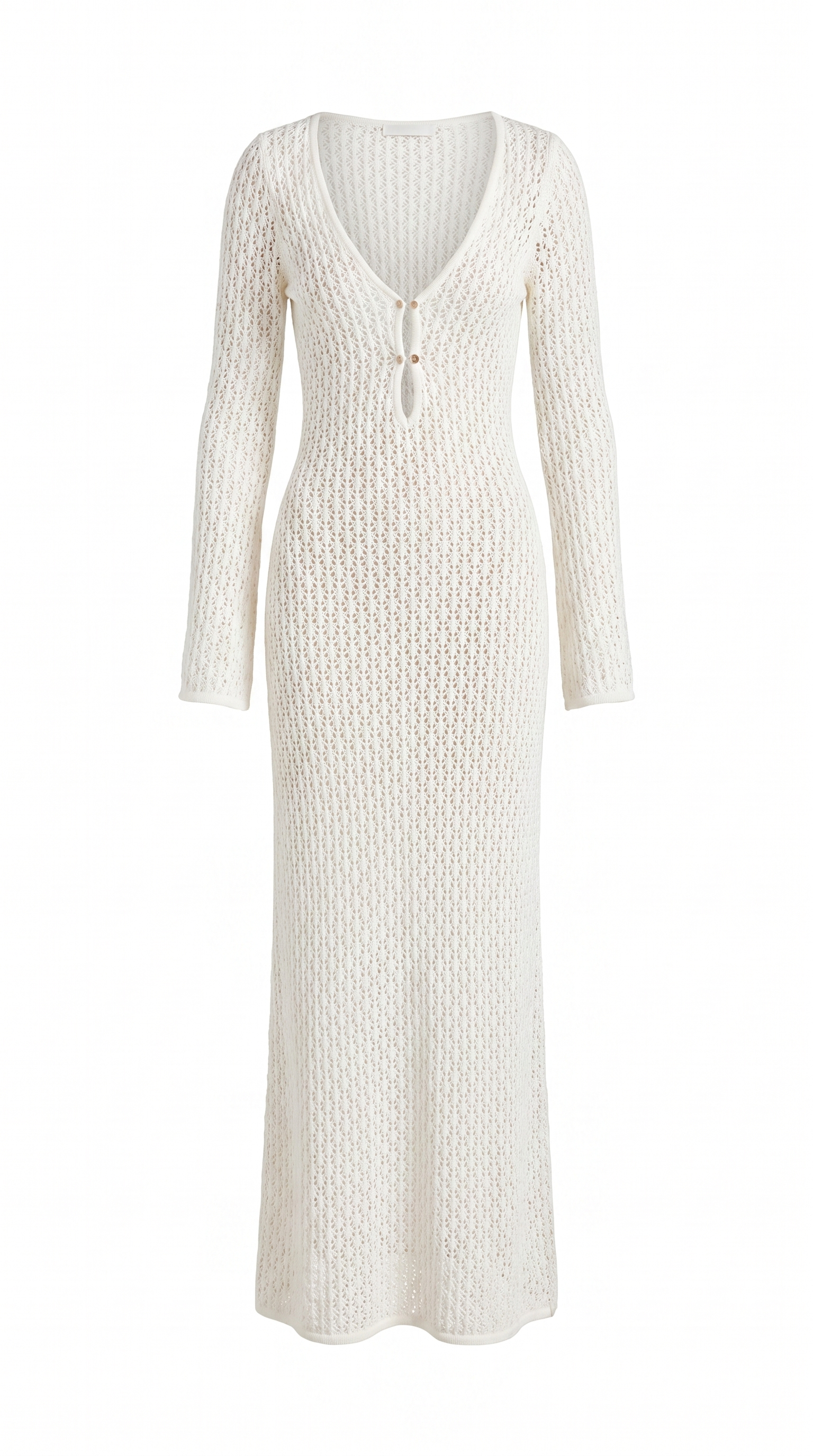 Open Back Knit Maxi Cover-Up Dress