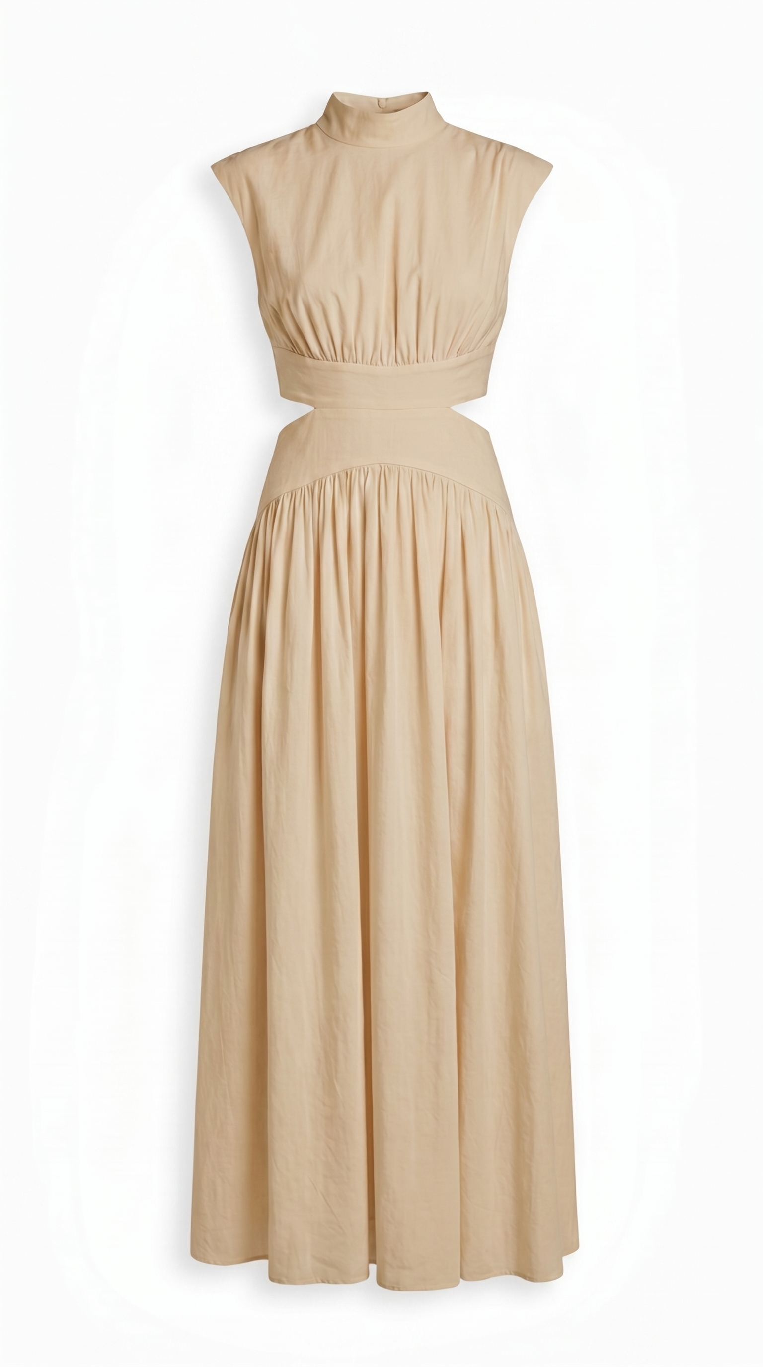 Cut-Out Mock Neck Maxi Dress