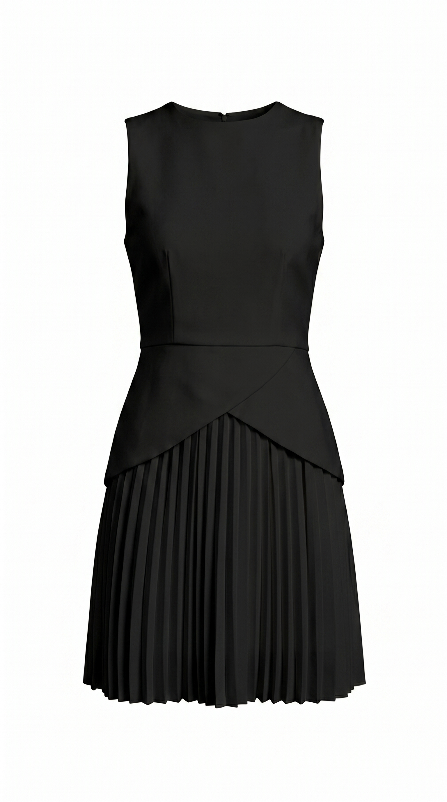 Sleeveless Pleated Hem Mini Dress