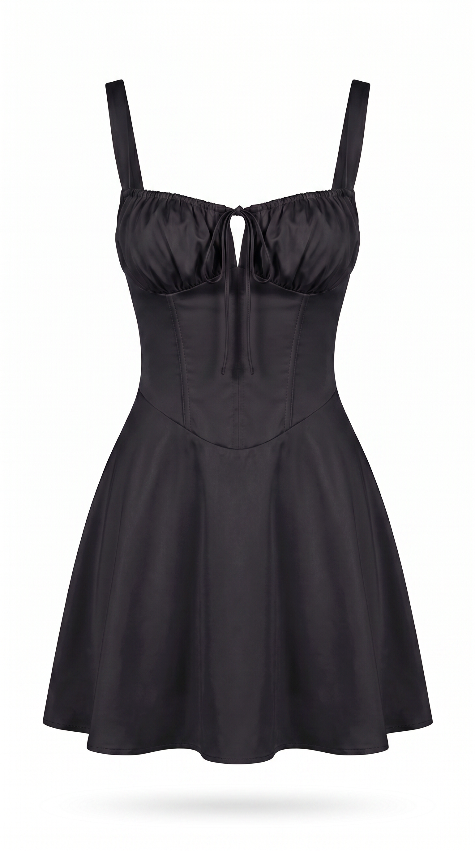 Lace-Up Boned Spaghetti Strap Mini Dress