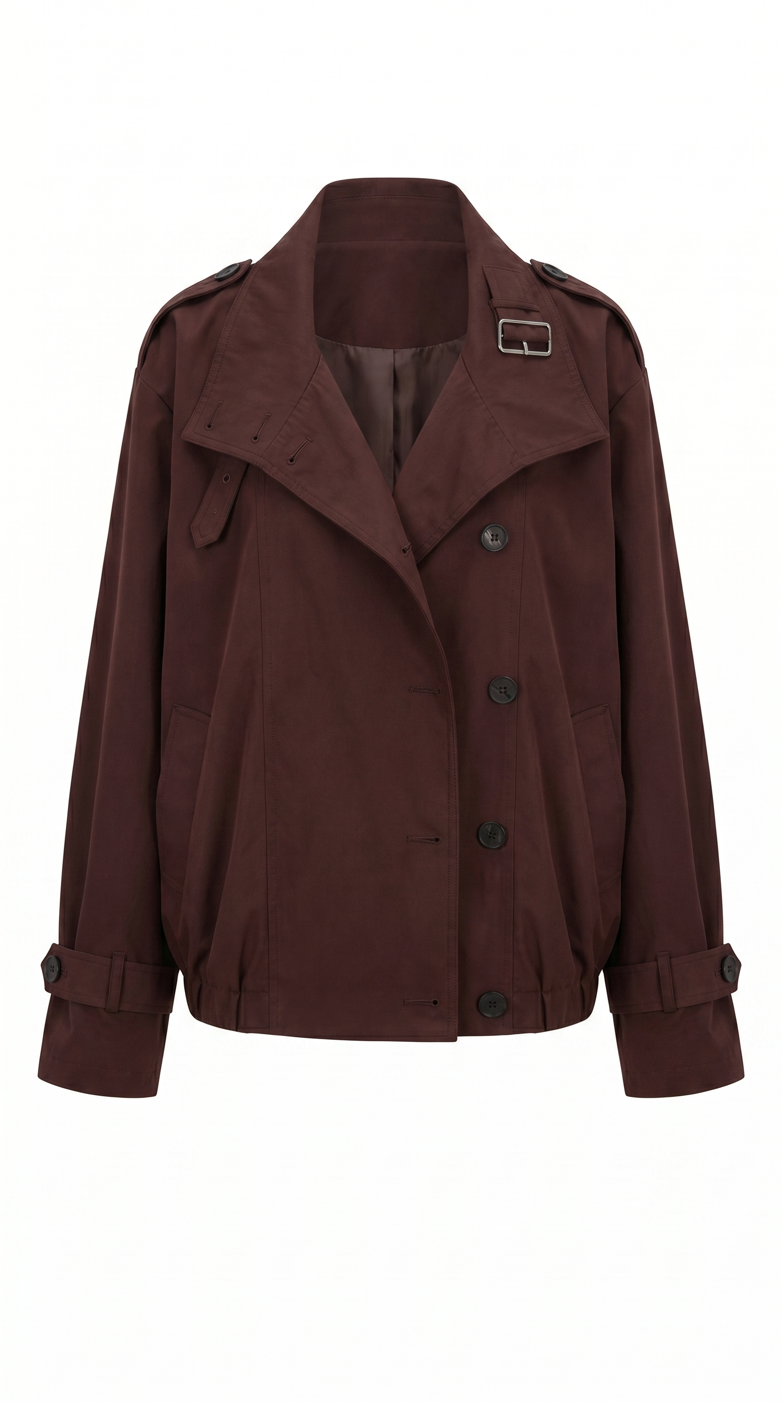 Vintage-Inspired Loose Fit Trench Coat