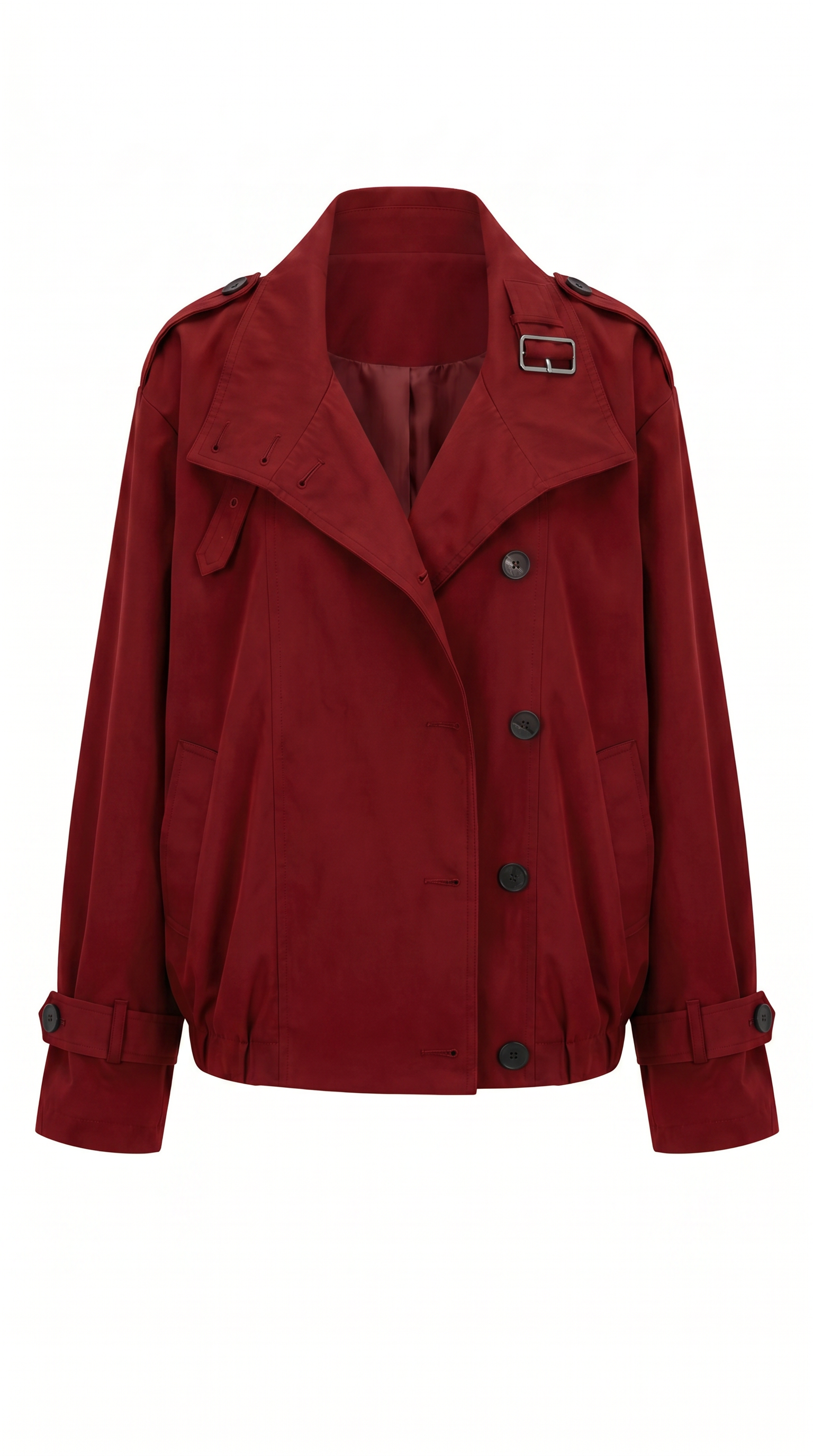 Vintage-Inspired Loose Fit Trench Coat