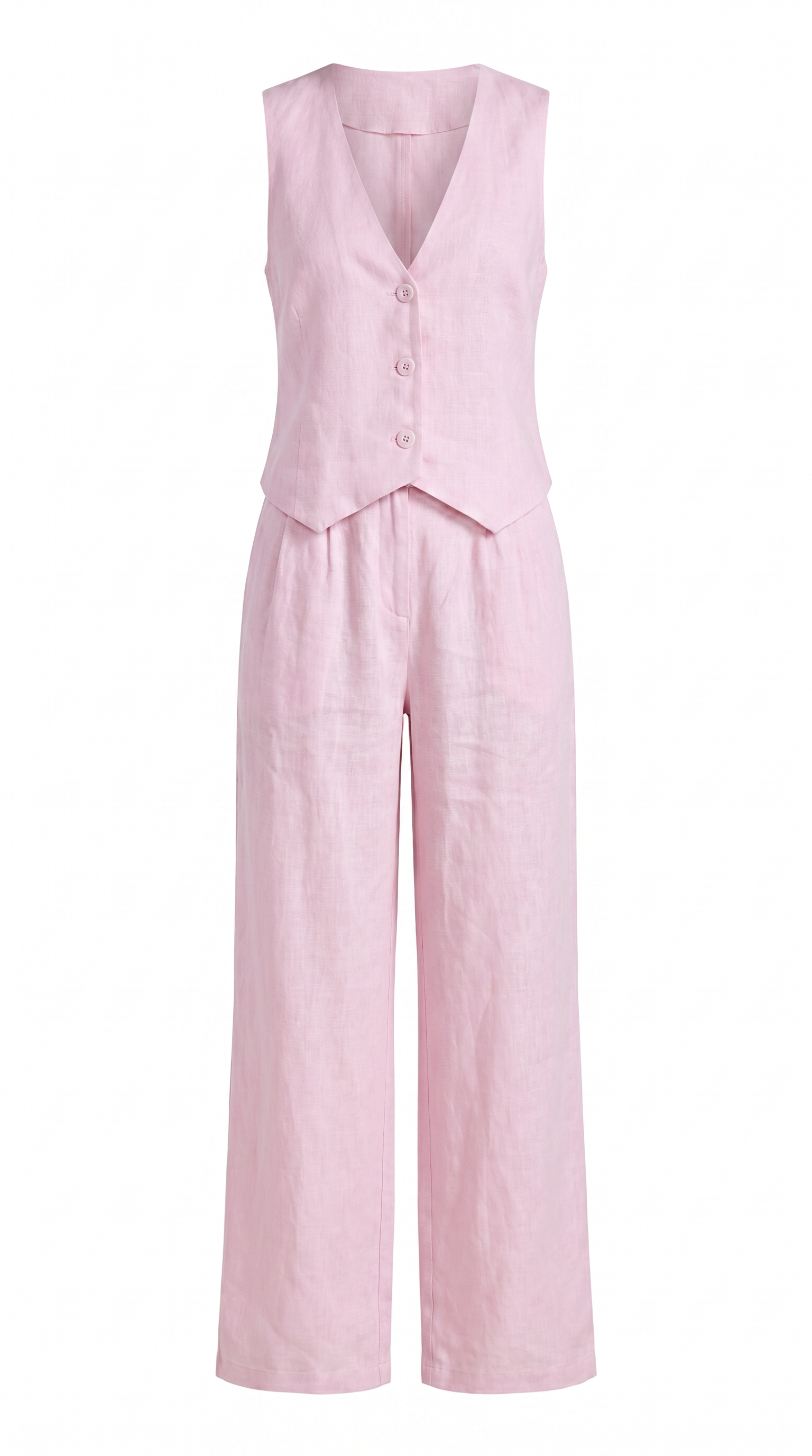 Relaxed Cotton Two-Piece Casual Pants Set