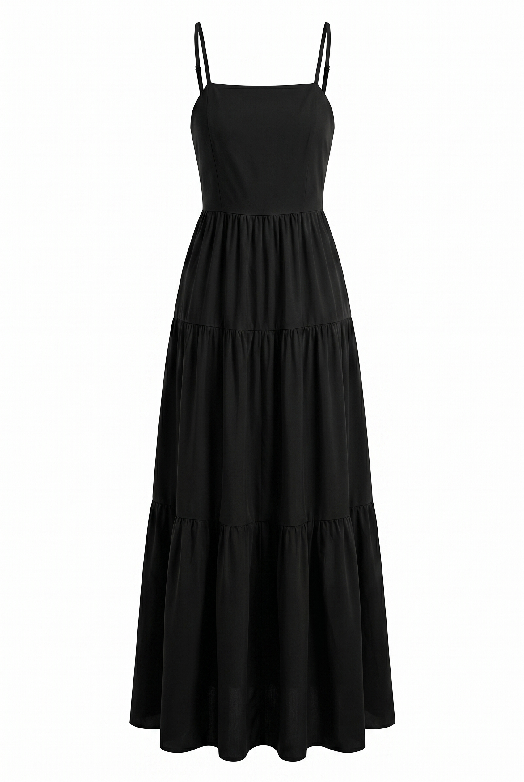 Backless Square-Neck Knit Maxi Dress