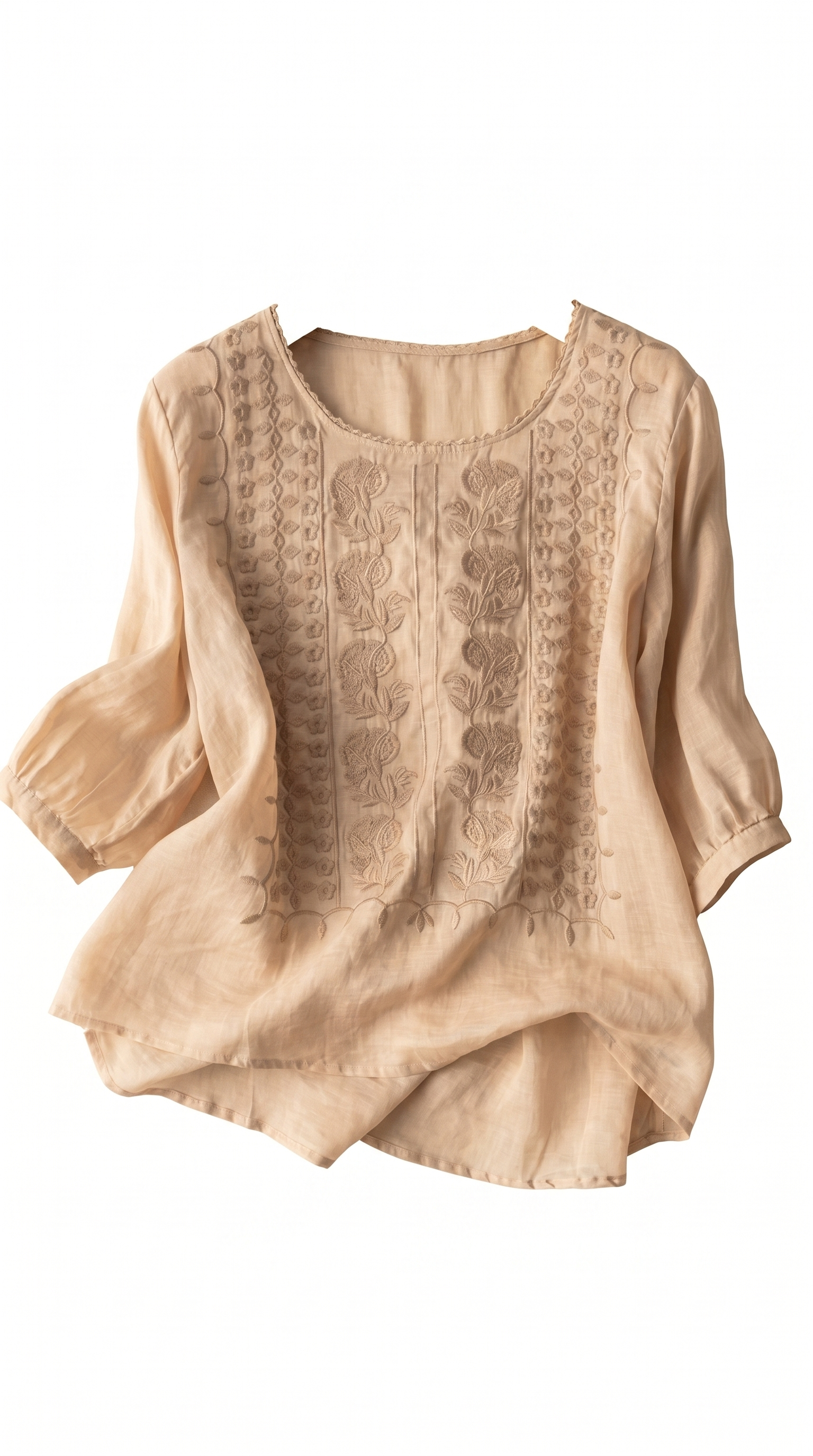 Mandarin Neck Floral Button Blouse