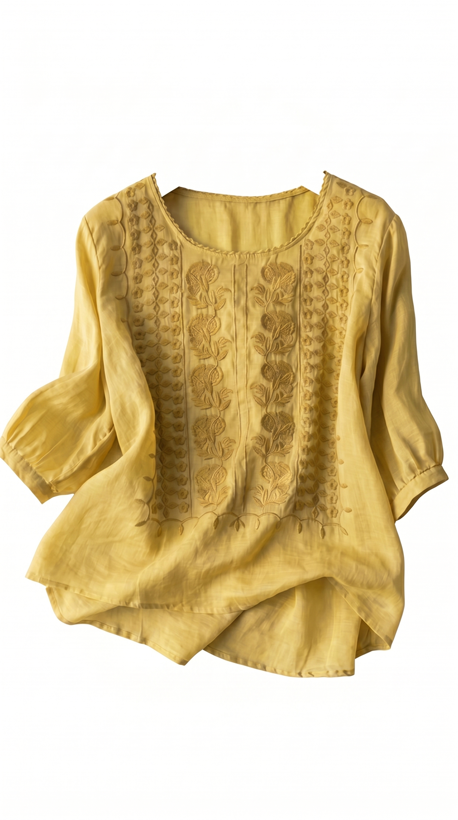 Mandarin Neck Floral Button Blouse