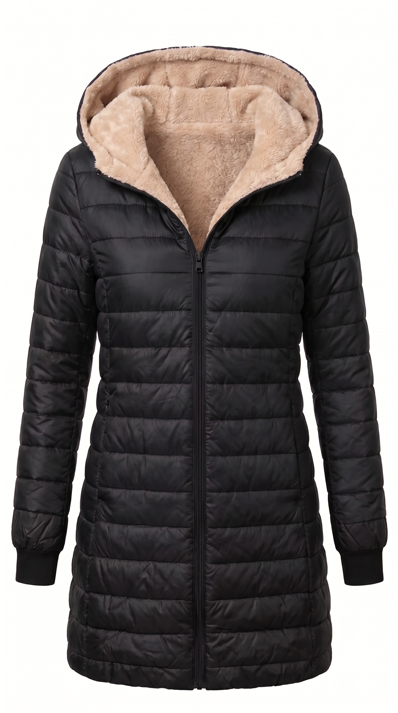 Hooded Water-Resistant Quilted Puffer Jacket