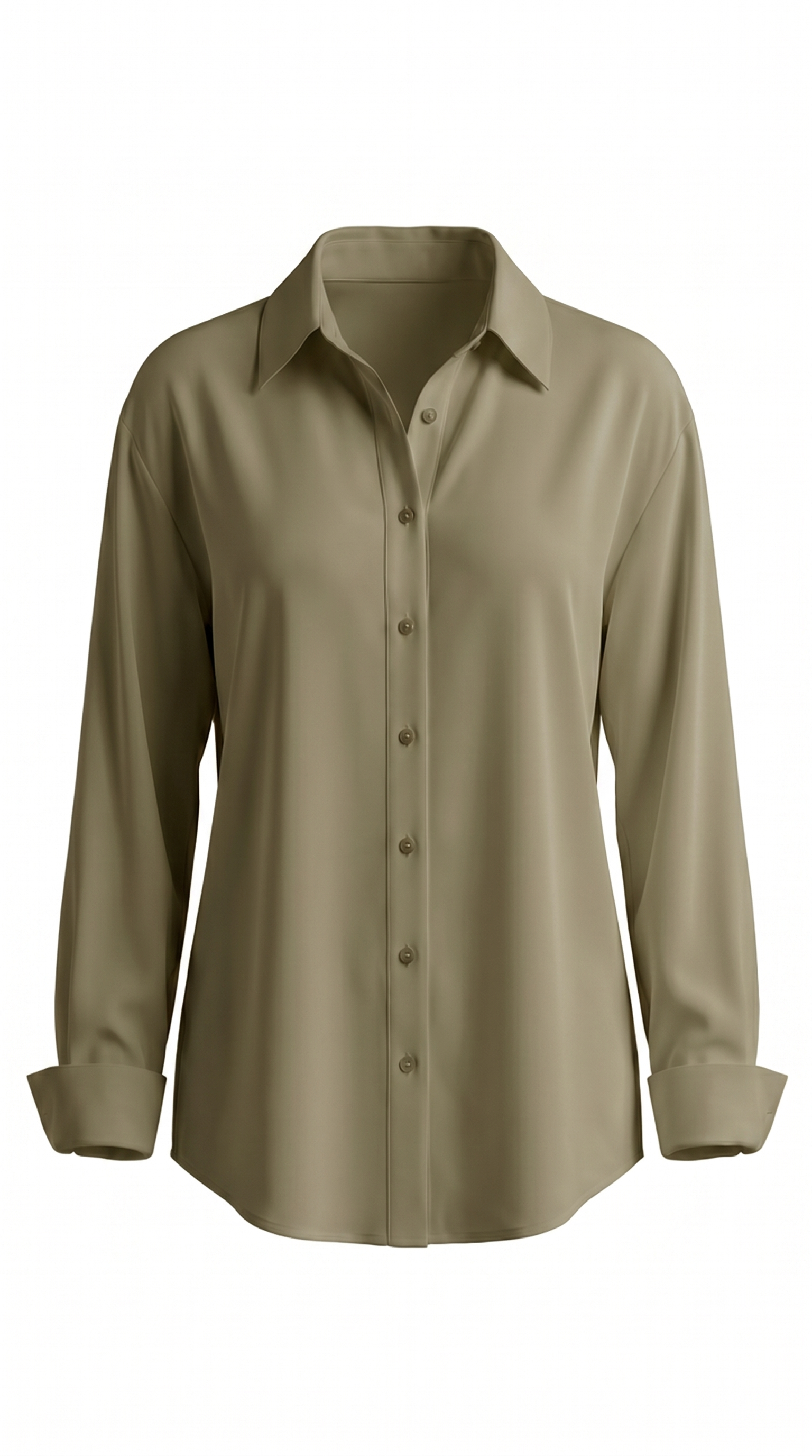 Minimal Draped Button Front Blouse