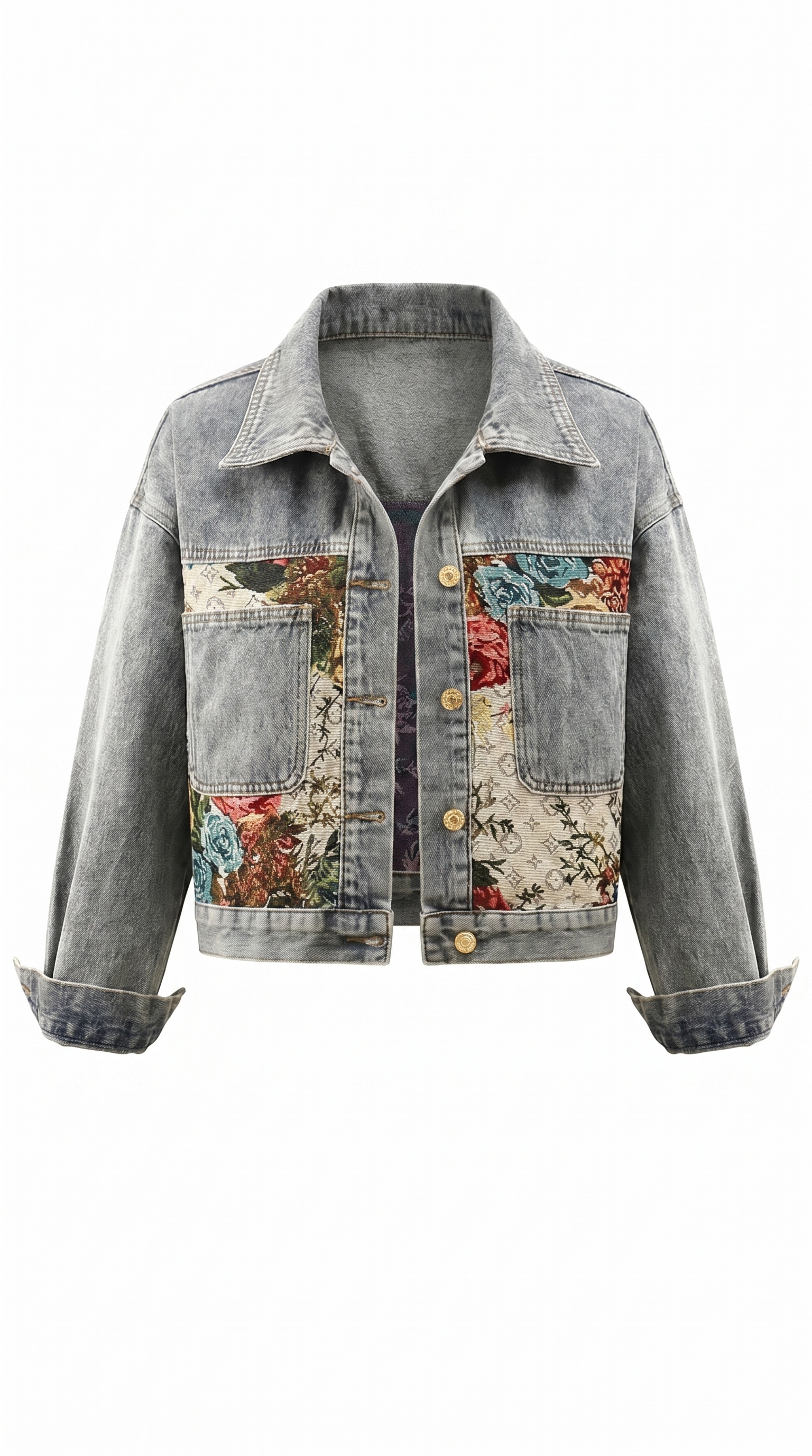 Classic Button-Front Denim Layering Jacket