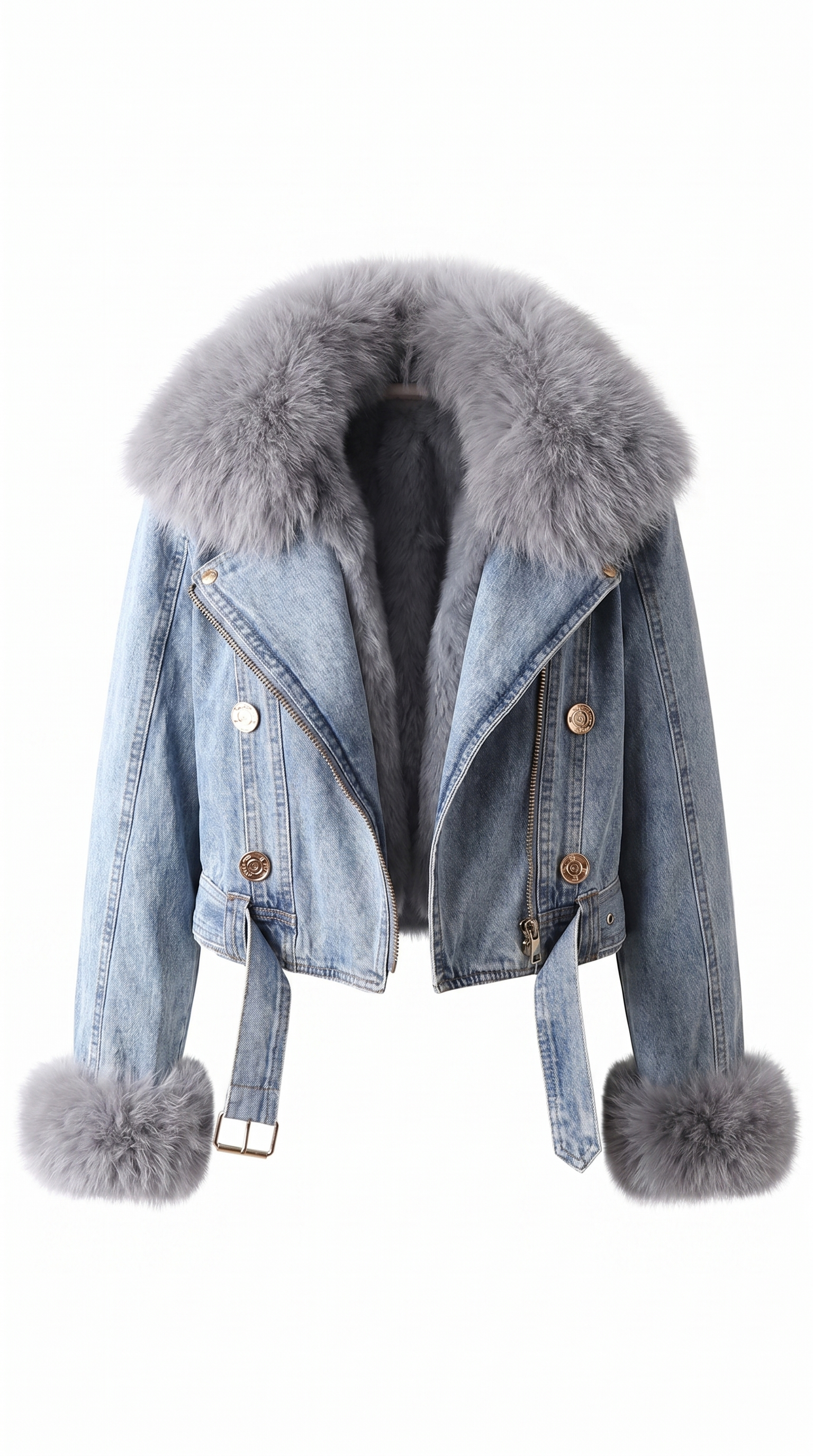 Vintage Wash Hooded Denim Jacket
