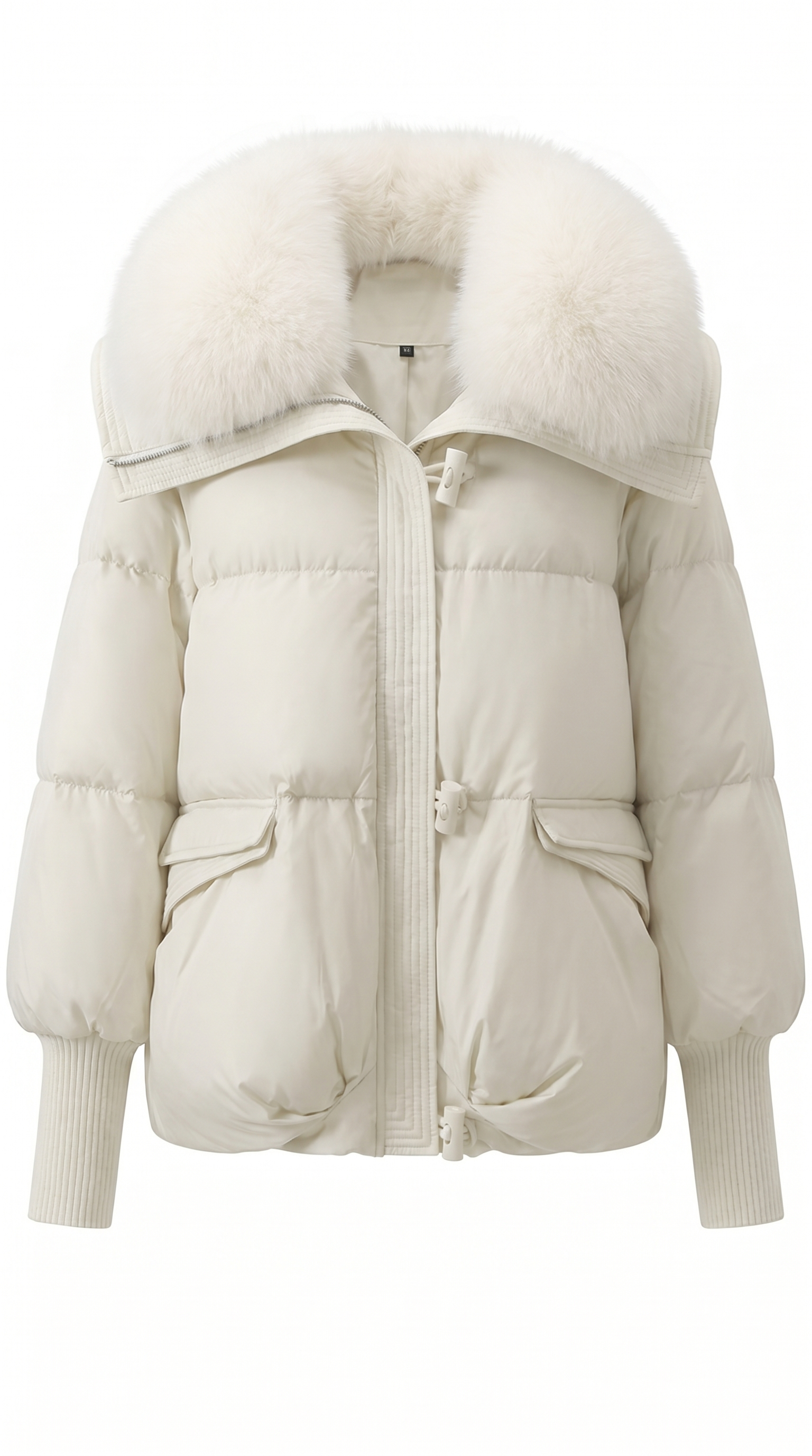 Oversized Faux Fur Collar Insulated Winter Parka Coat