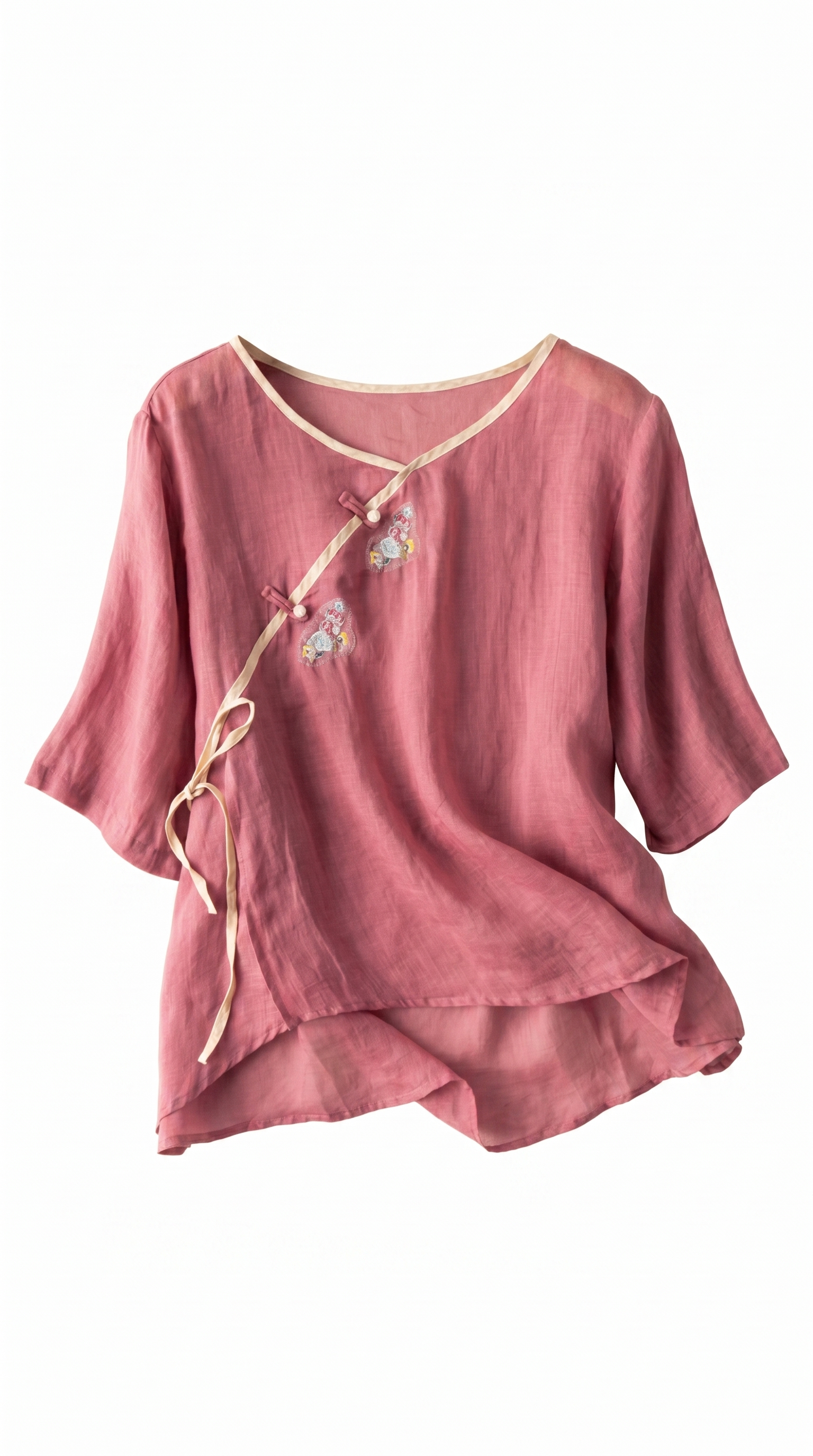 Relaxed Cotton-Linen Patch Detail Shirt