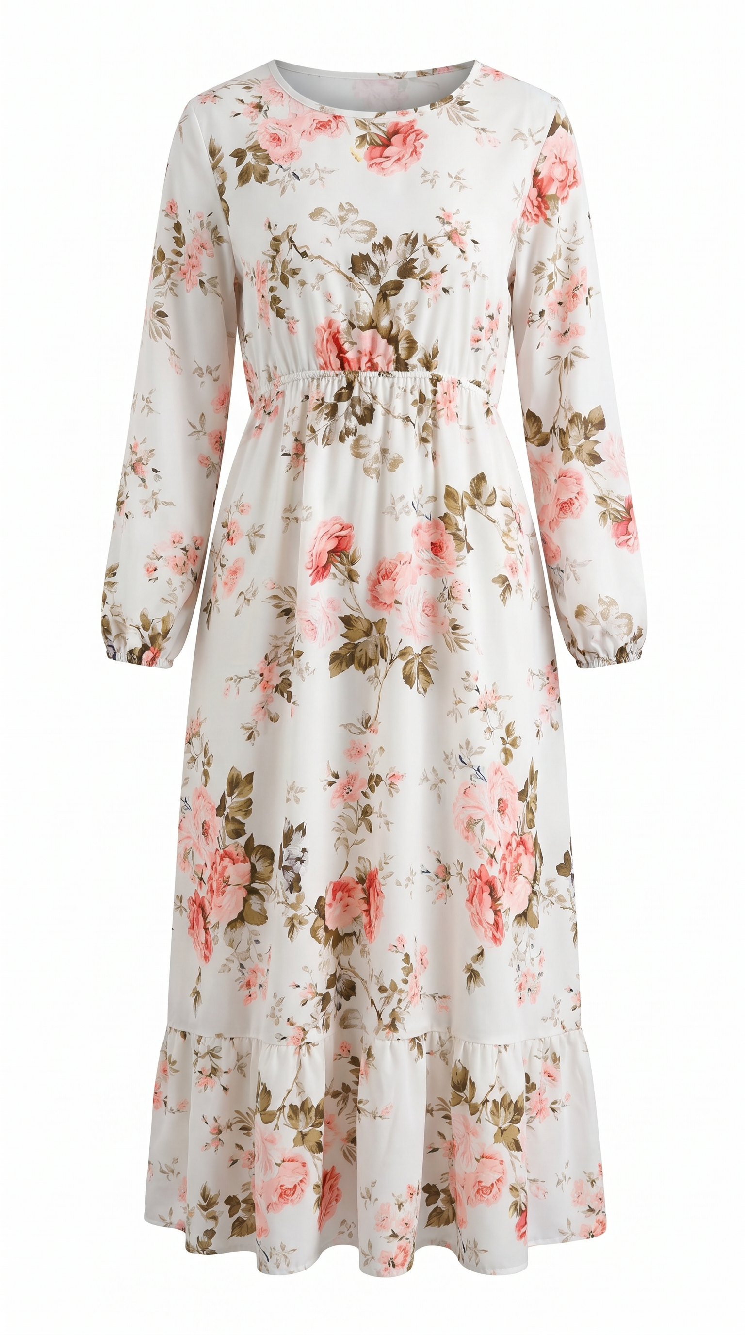 Draped Halter Ruffle Flow Maxi Dress