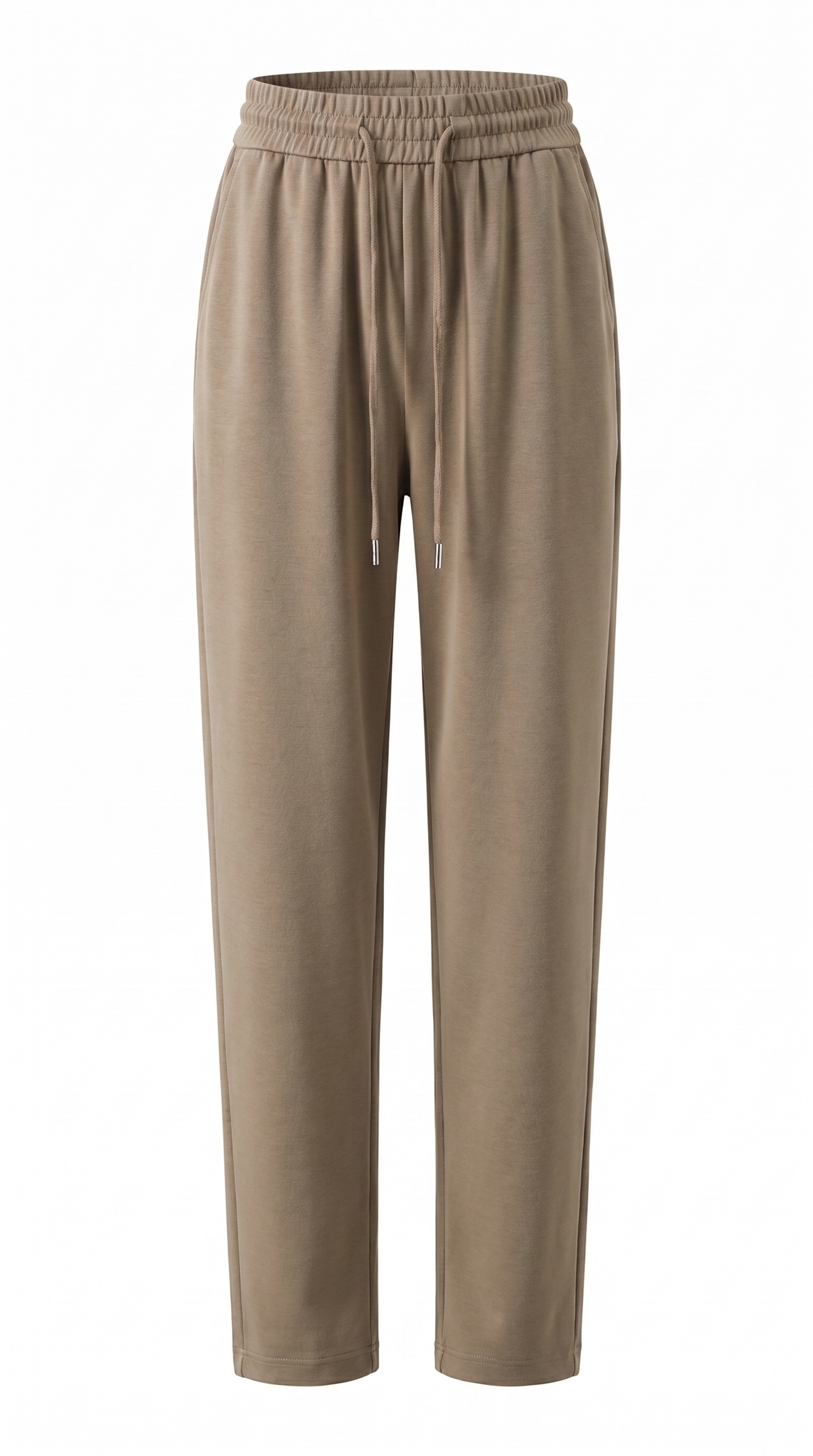 Lace Trim Silk-Blend Pull-On Trousers