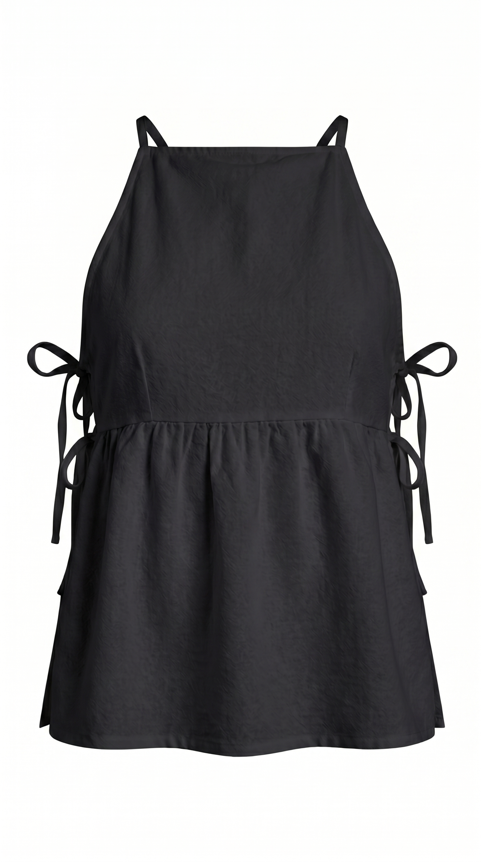 Lightweight Bow-Tie Strap Cotton Blend Tank Top