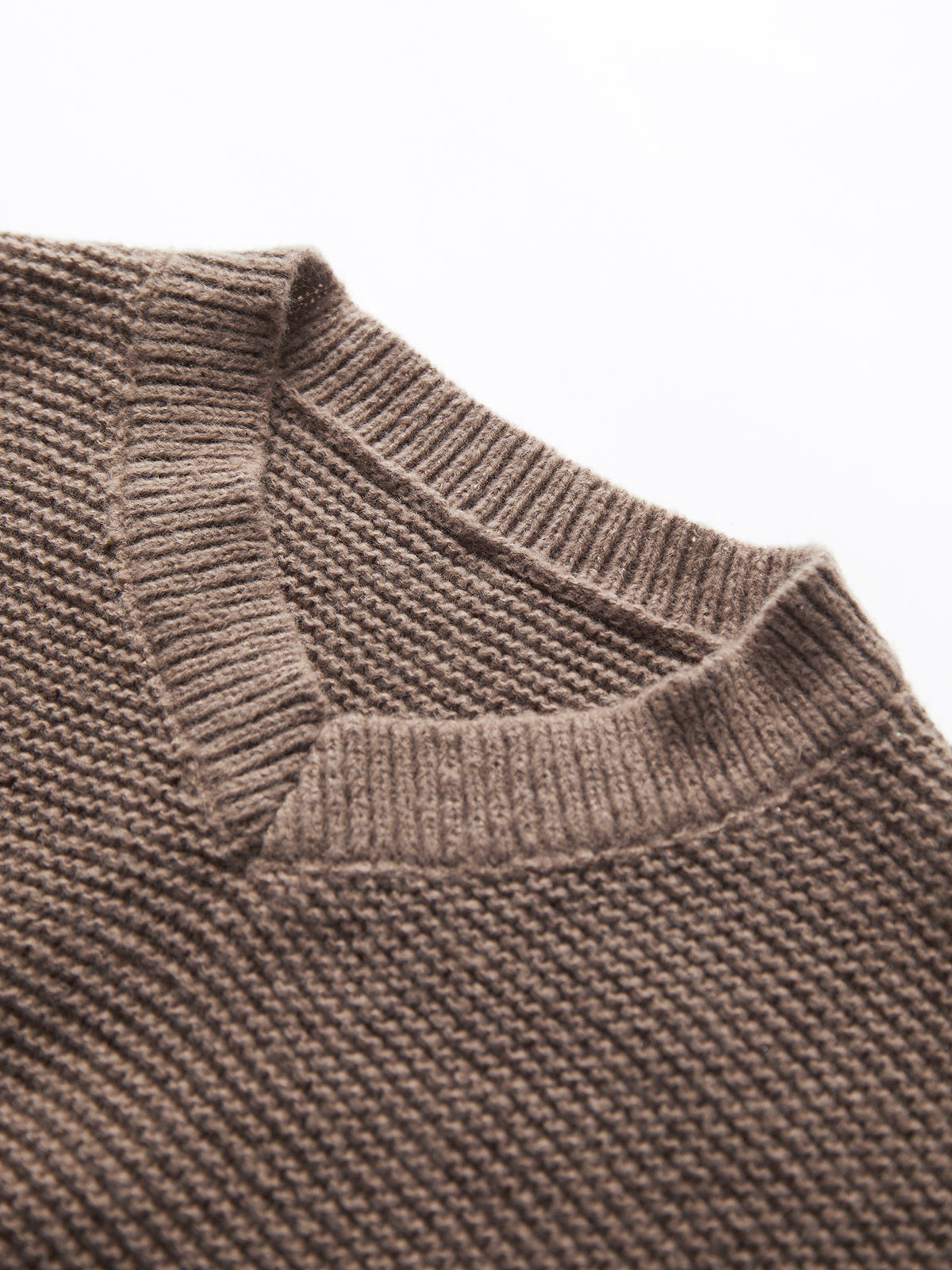 Relaxed Cropped V-Neck Knit Sweater