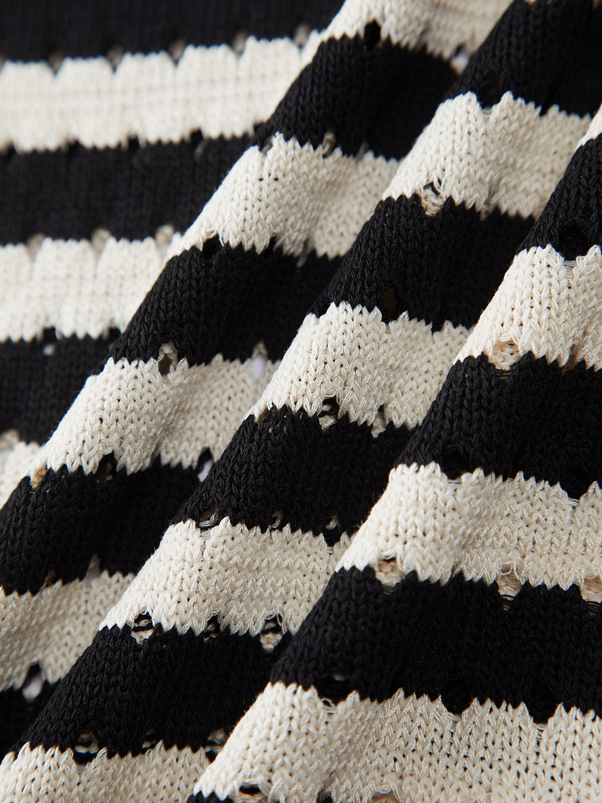Striped Crochet Knit Vest Top