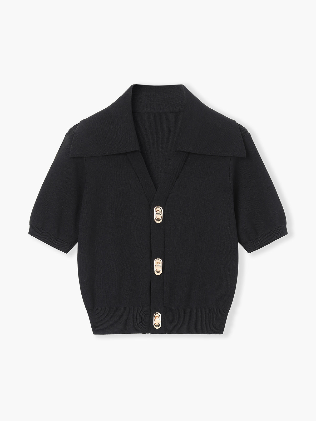 Minimalist V-Neck Slim Fit Knit Crop Top