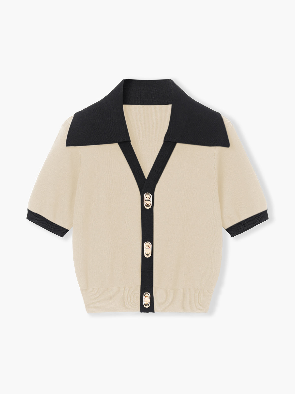 Minimalist V-Neck Slim Fit Knit Crop Top