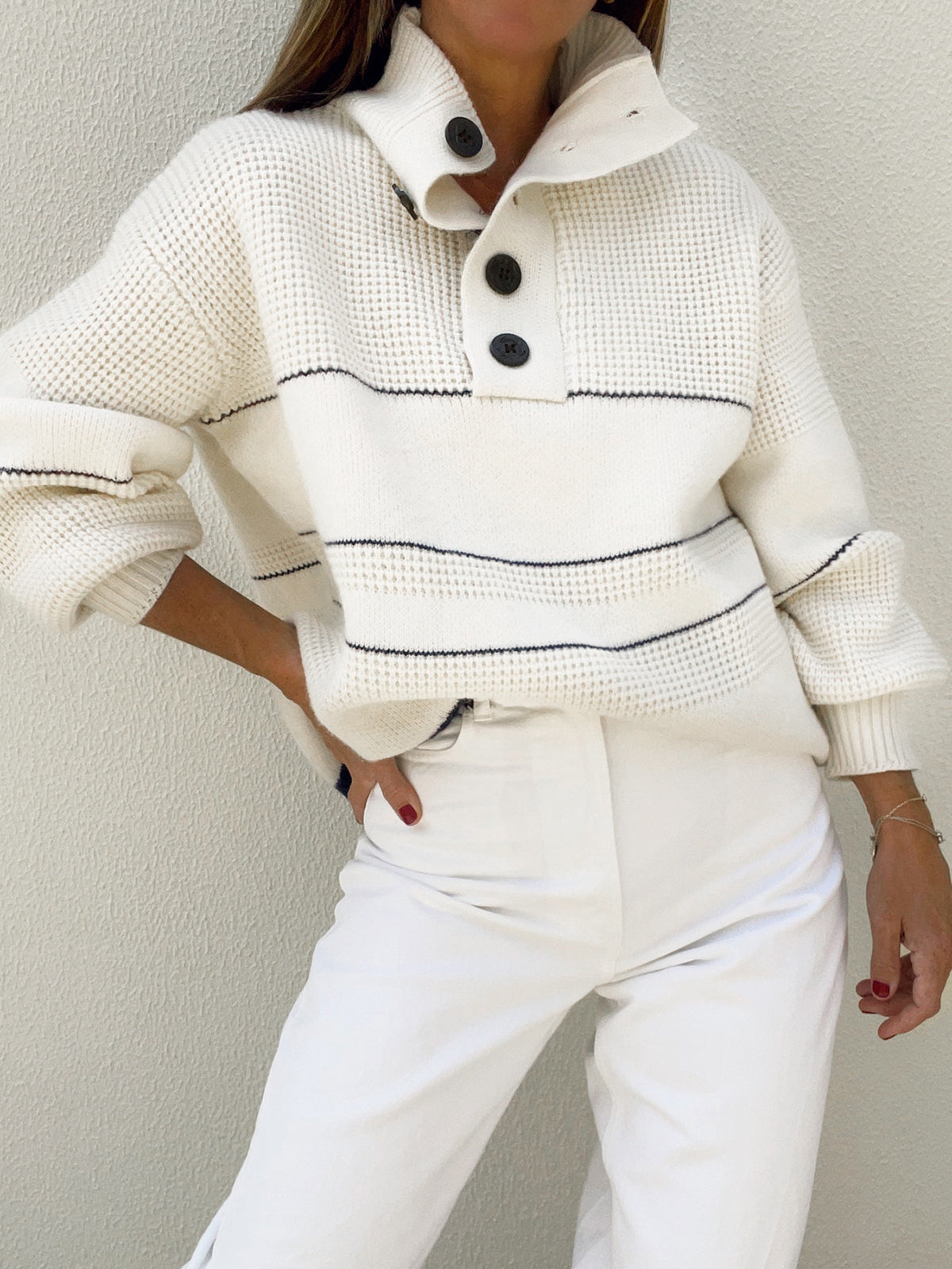 Relaxed Open Collar Knit Cardigan