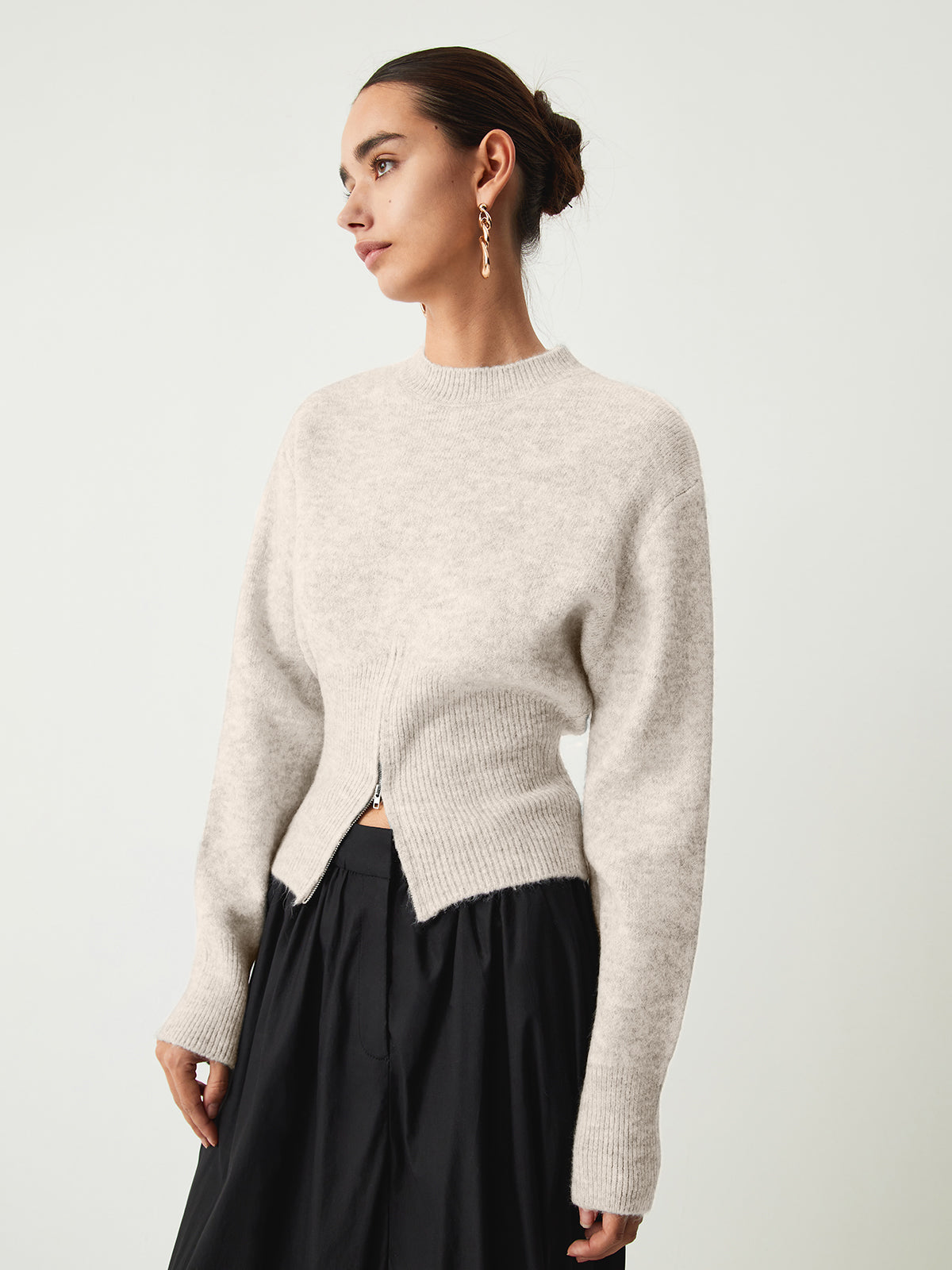 Soft Knit Half-Zip Pullover Sweater
