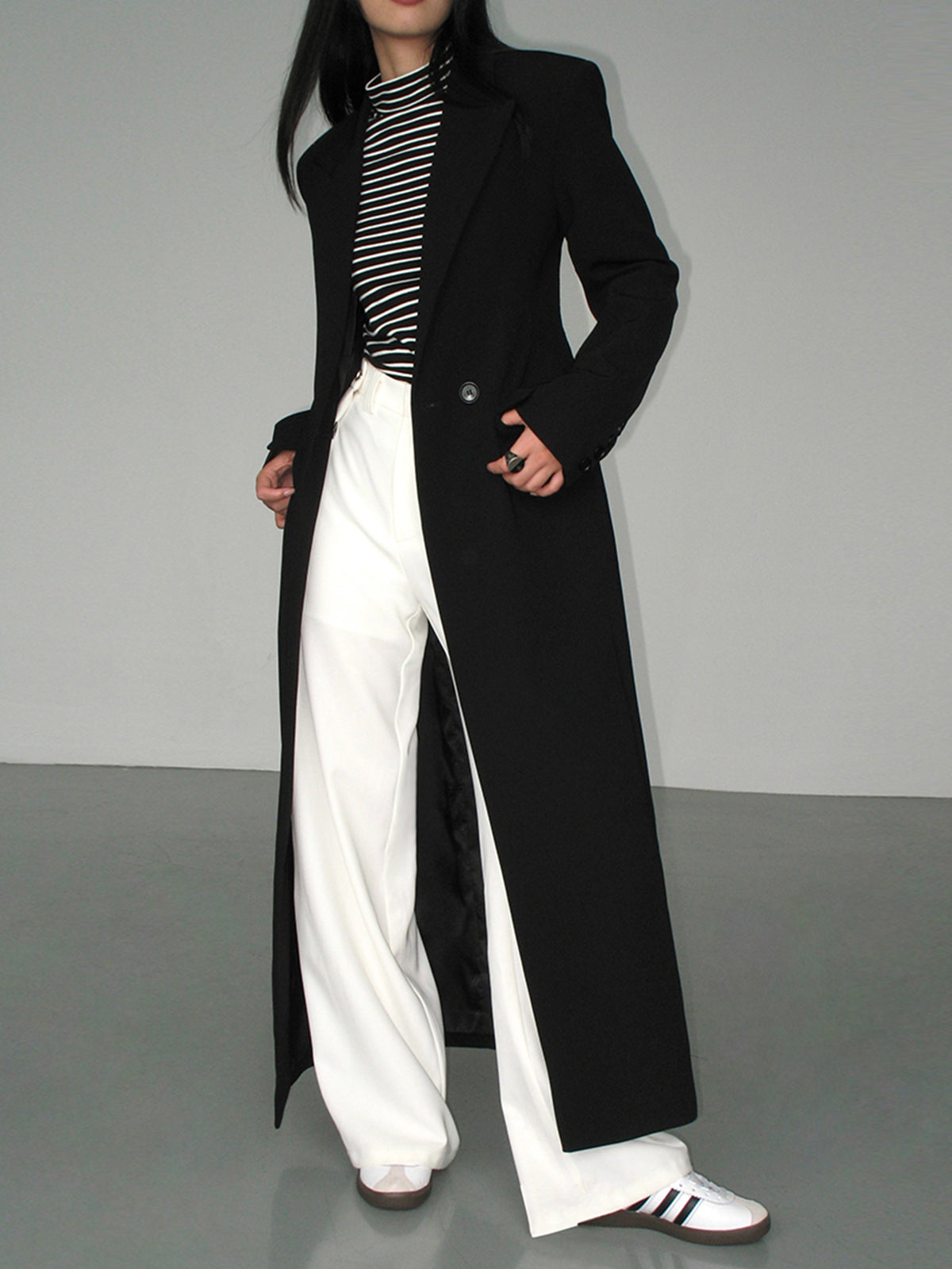Tailored Longline Pocket Blazer Coat