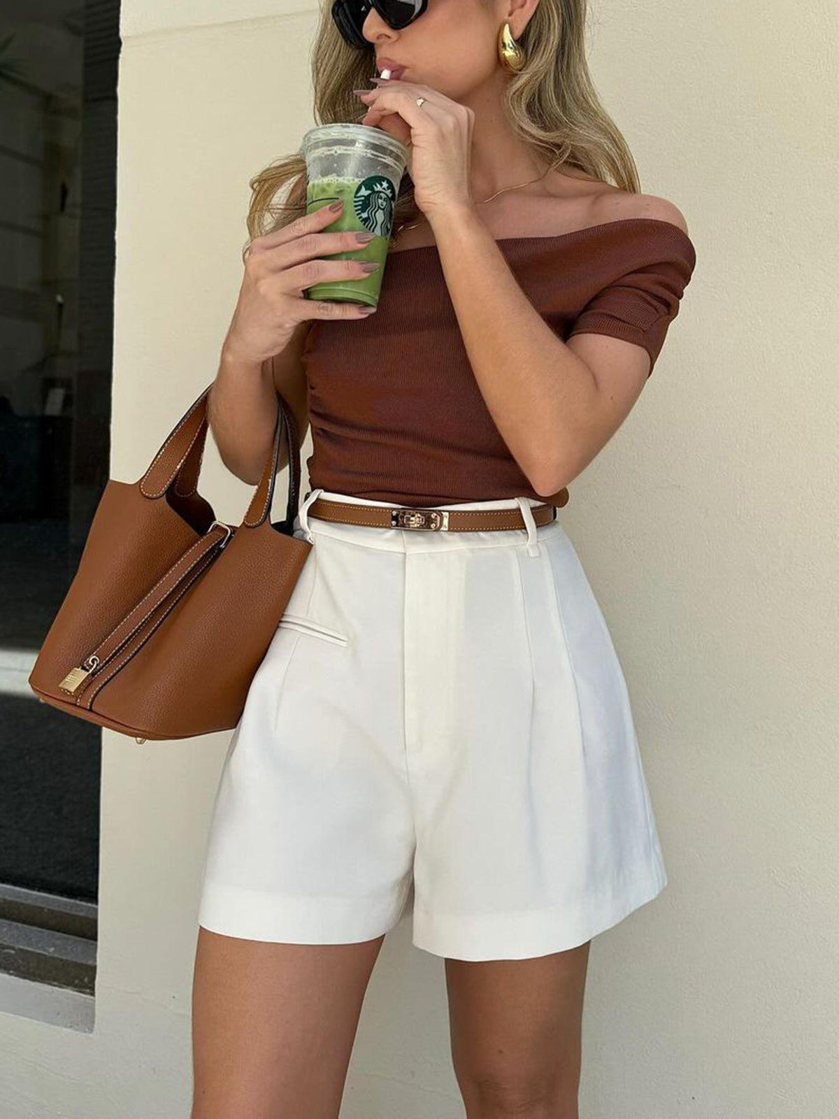 Tailored Mid-Rise Woven Shorts