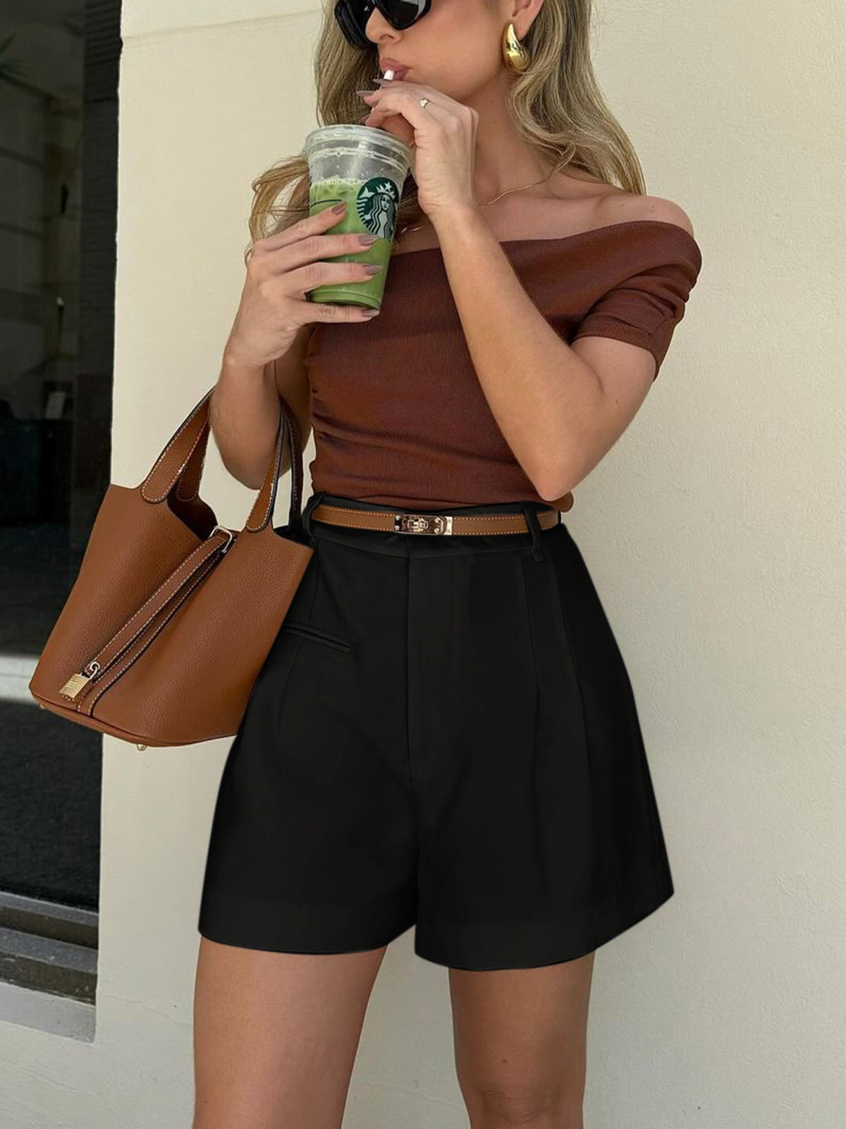 Tailored Mid-Rise Woven Shorts