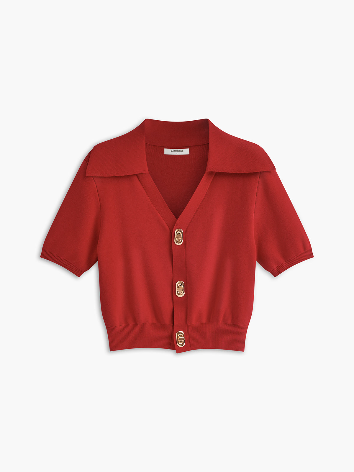 Minimalist V-Neck Slim Fit Knit Crop Top