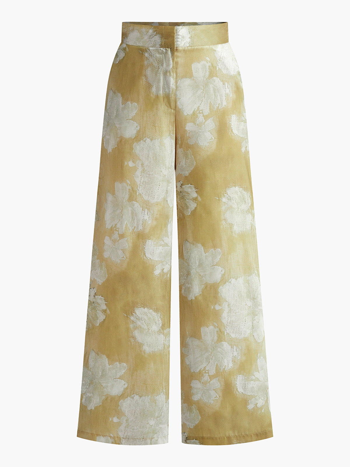 Floral Print Straight-Leg Trousers
