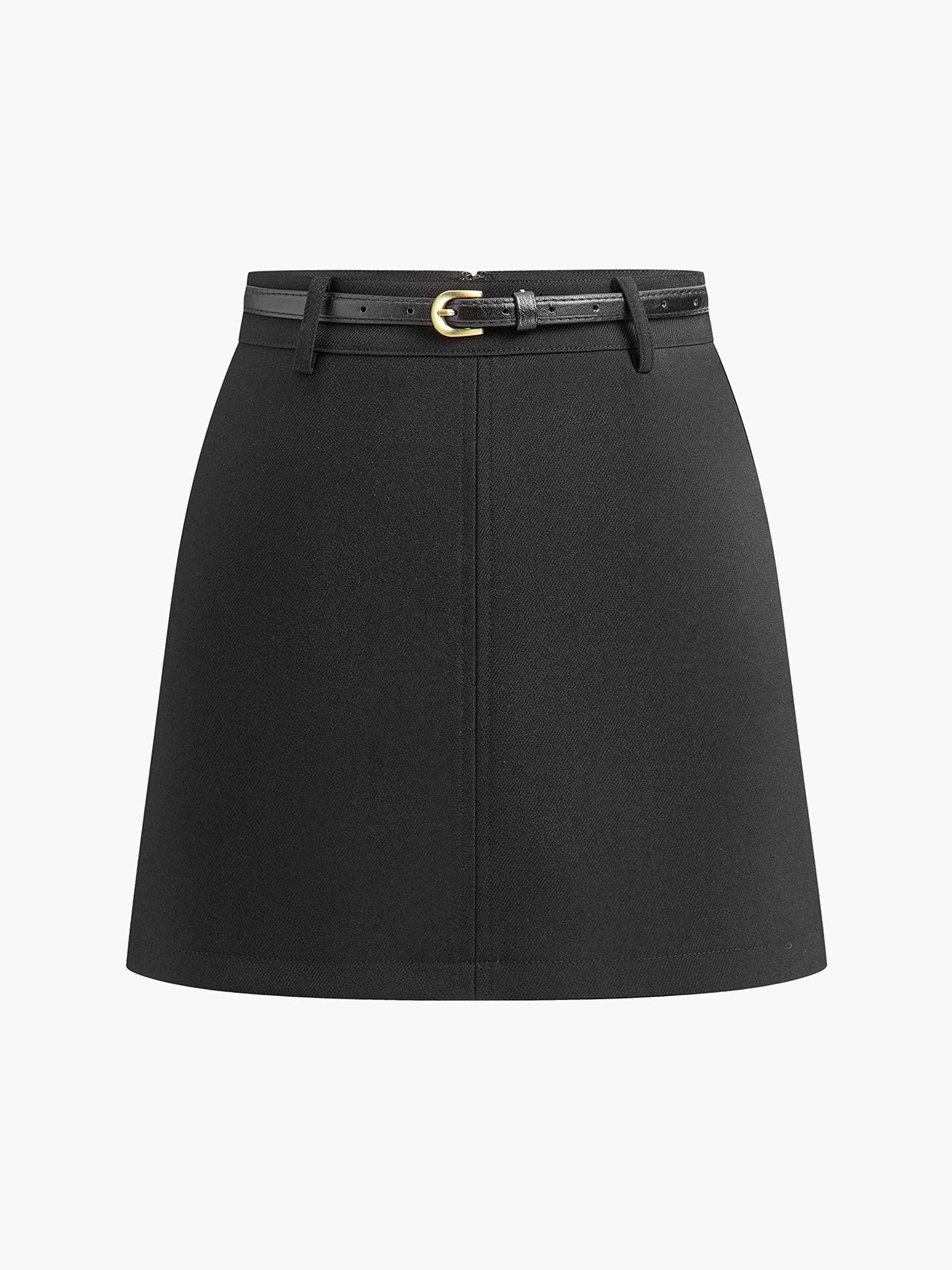 Tailored Mini Skort With Slim Waist Belt