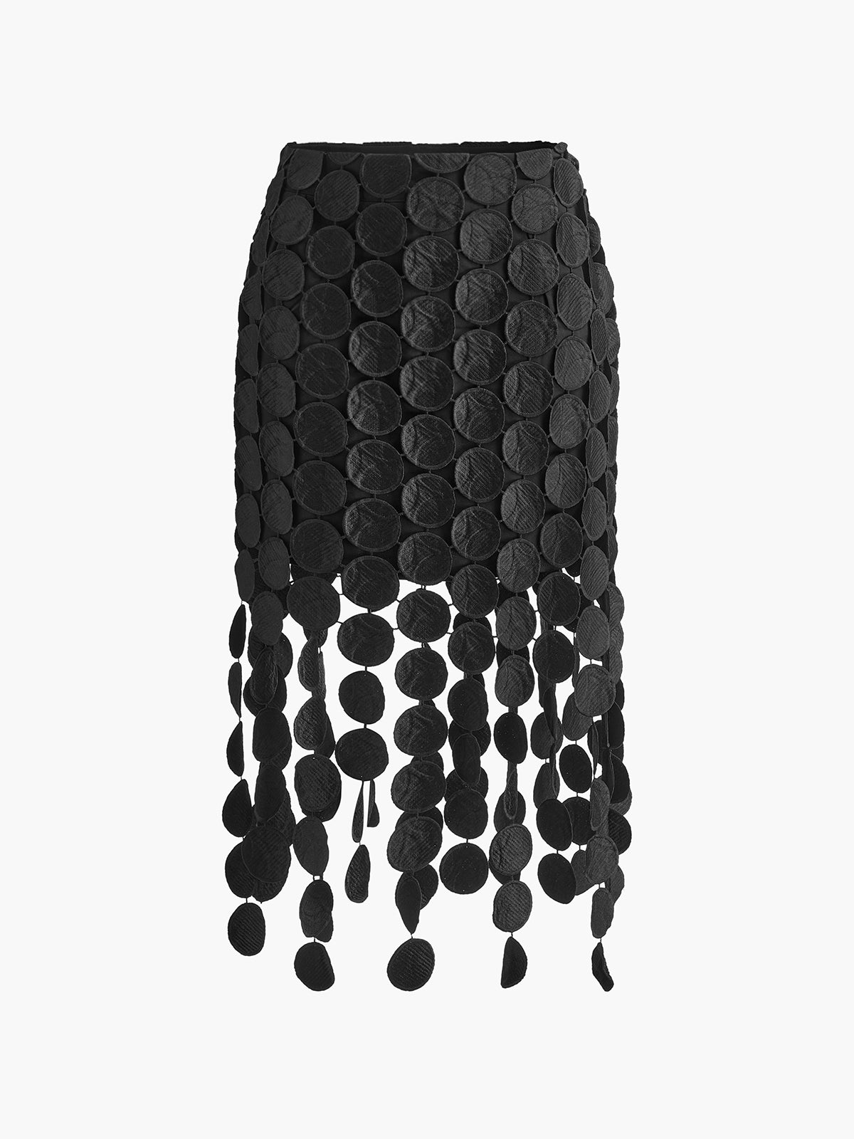 Laser Cut Layered Midi Skirt