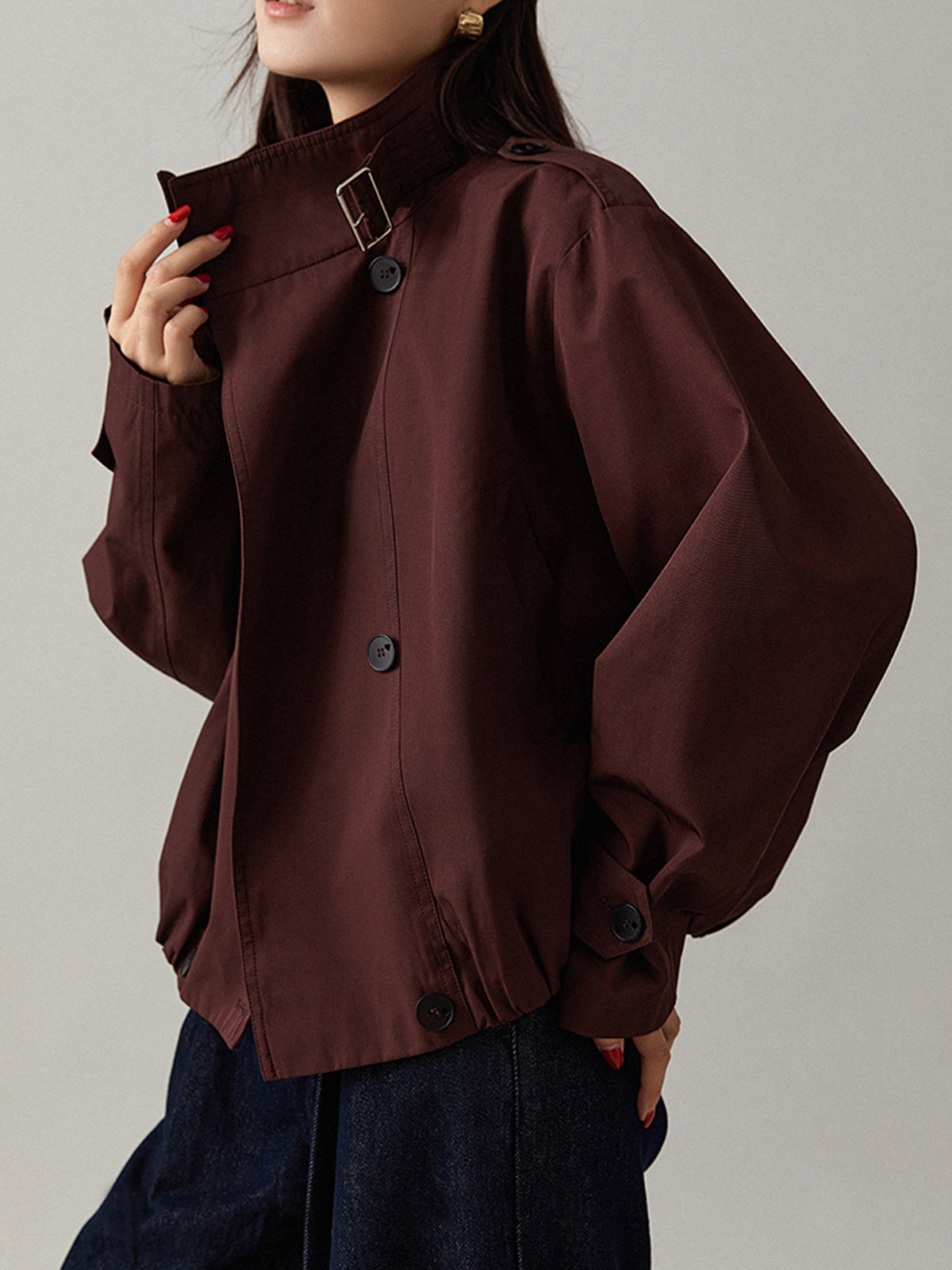 Vintage-Inspired Loose Fit Trench Coat