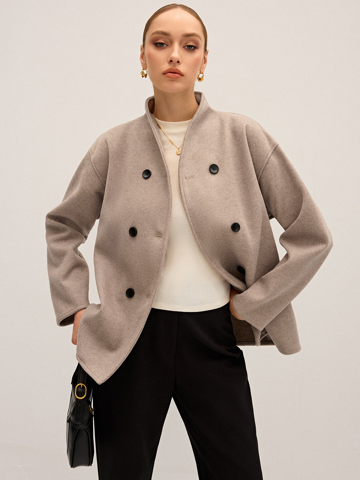 Relaxed Button-Front Utility Jacket