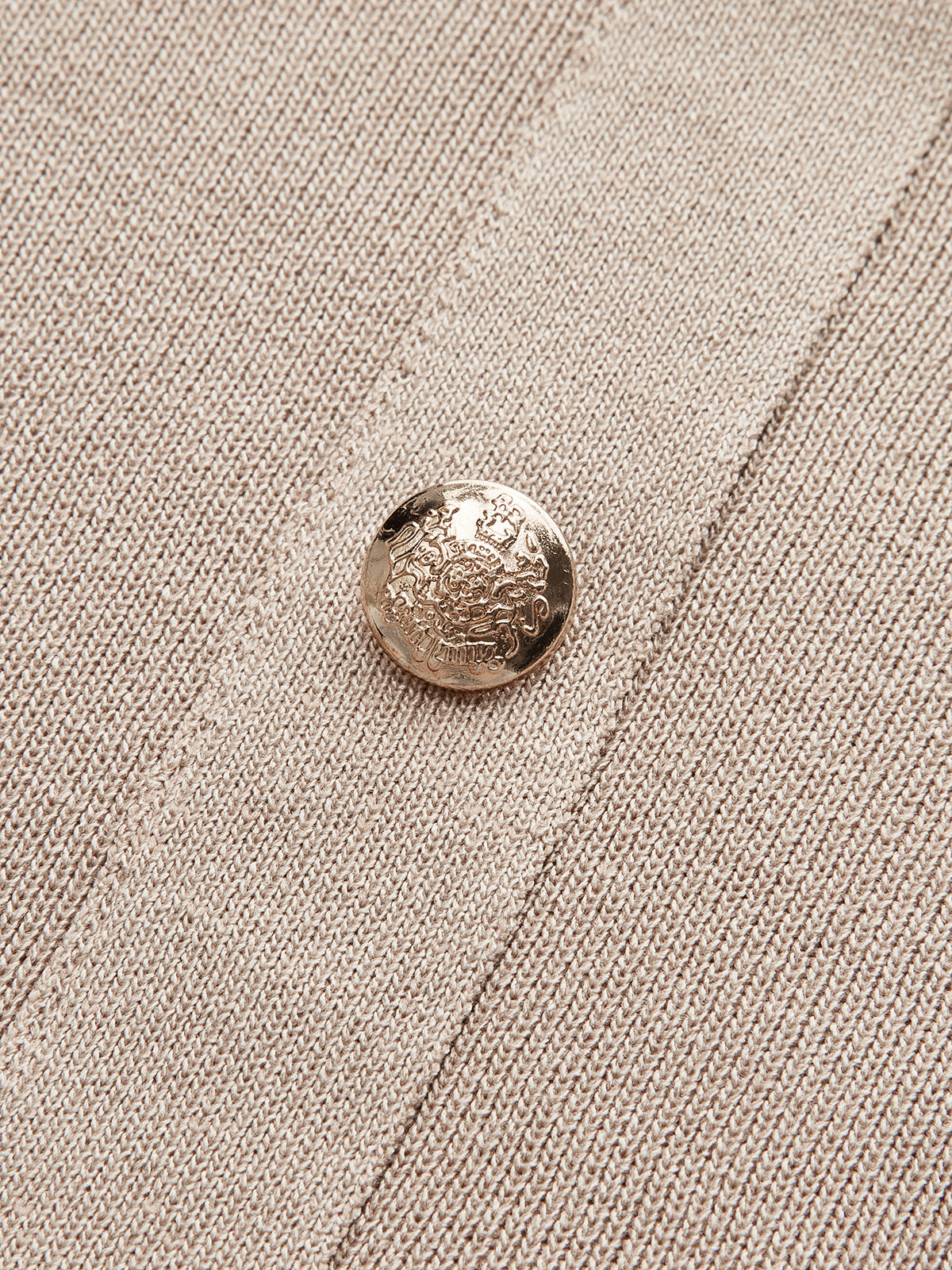 Metal Button Knit Cardigan & Midi Skirt Co-Ord Set