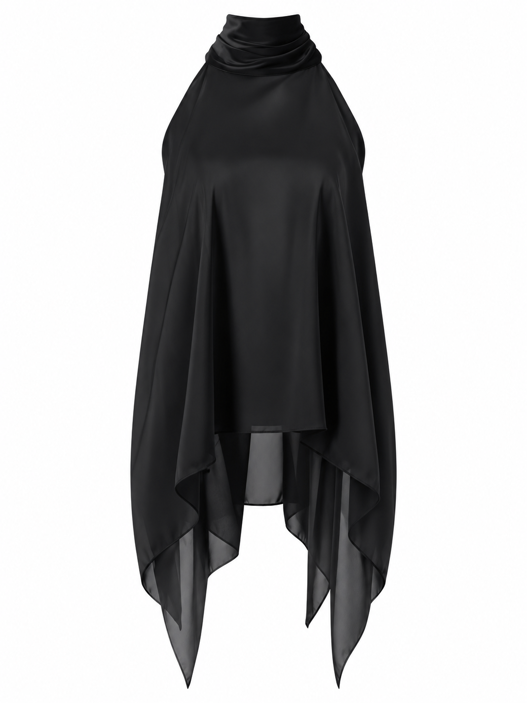Draped Scarf Sleeveless Top
