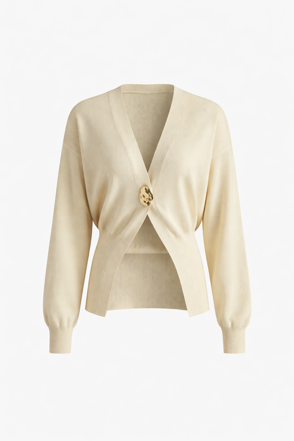 Gold Button Knit Cardigan