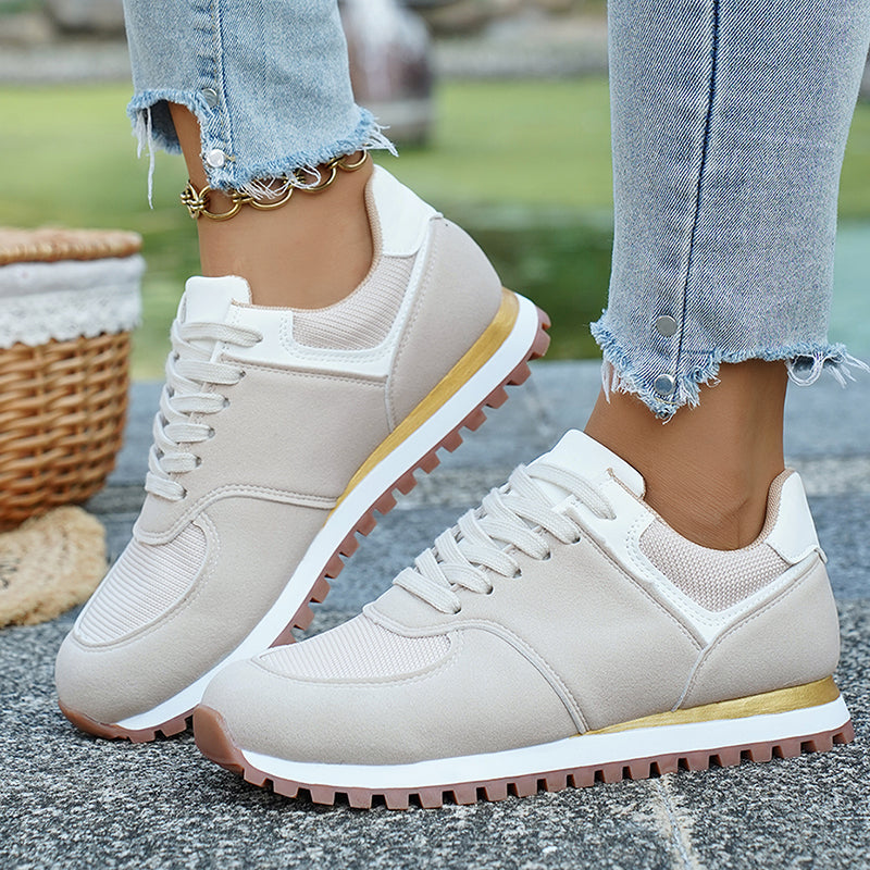Lightweight Mesh Lace-Up Running Sneakers