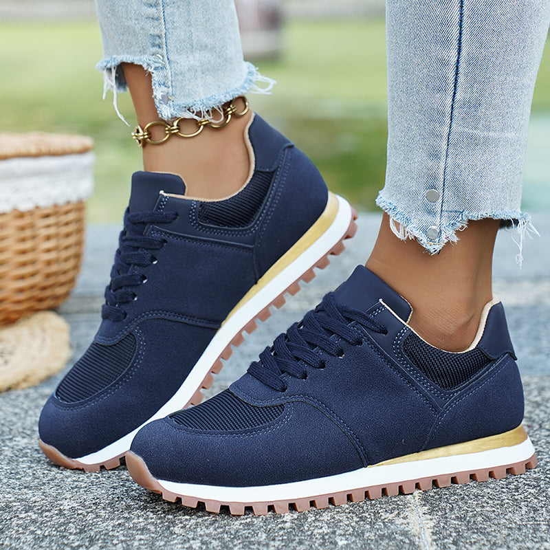 Lightweight Mesh Lace-Up Running Sneakers