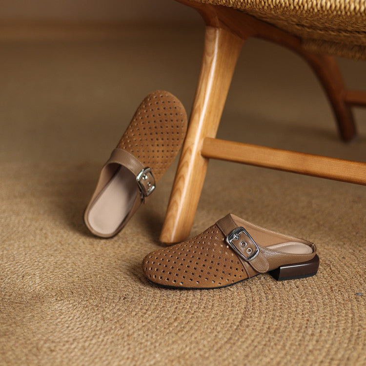 Cushioned Suede Adjustable Strap Clog Sandals