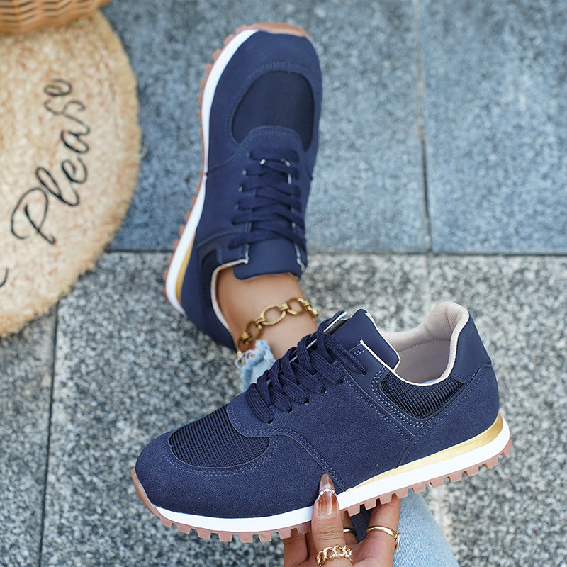 Lightweight Mesh Lace-Up Running Sneakers
