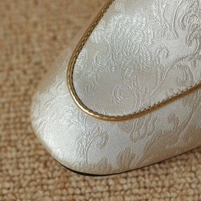 Lustre Satin Slip-On Heeled Mules
