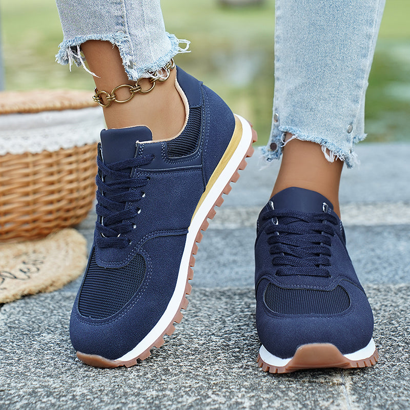 Lightweight Mesh Lace-Up Running Sneakers