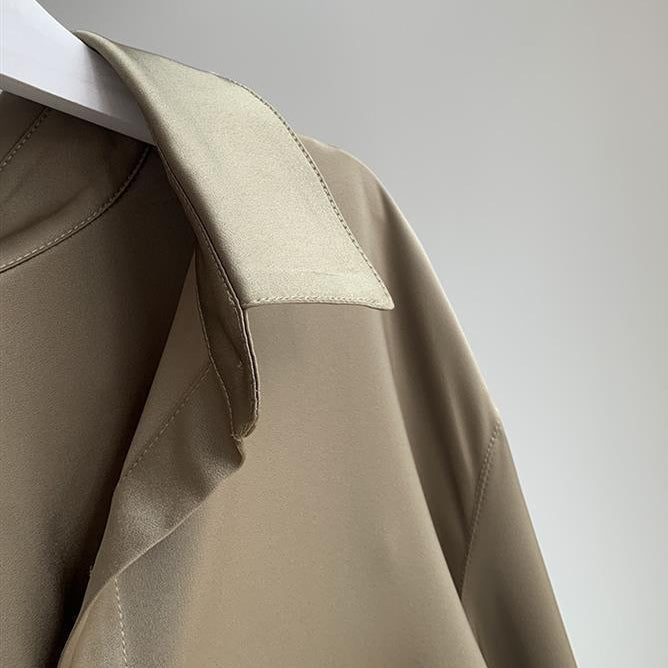 Minimal Draped Button Front Blouse