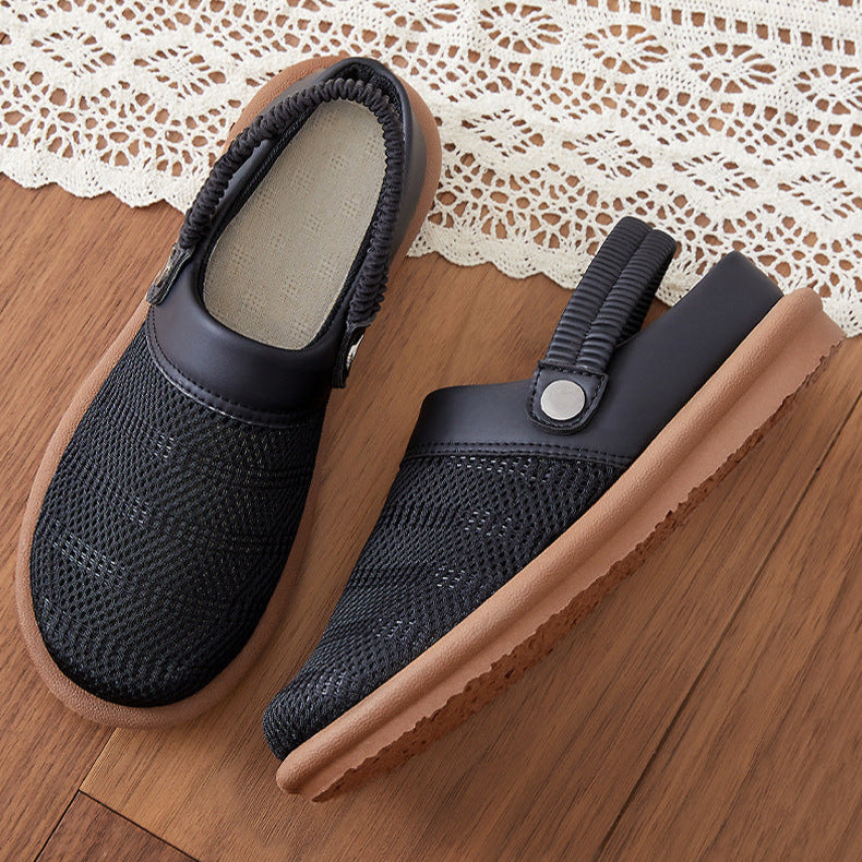 Breathable Mesh Slip-On Clogs with Cushioned Footbed